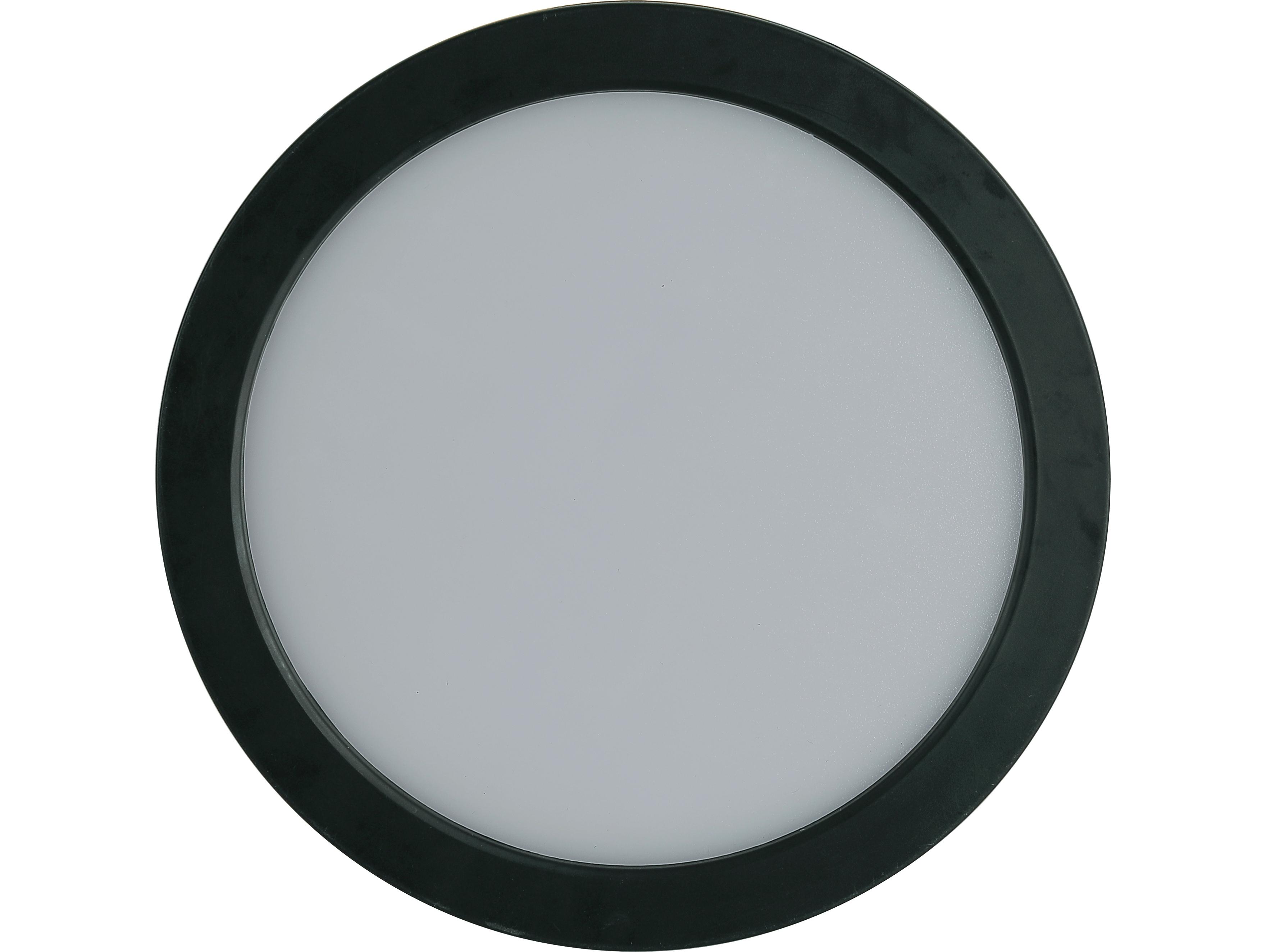 Craftmade Slim Line Ii 1-Light Black Round Flush Mount