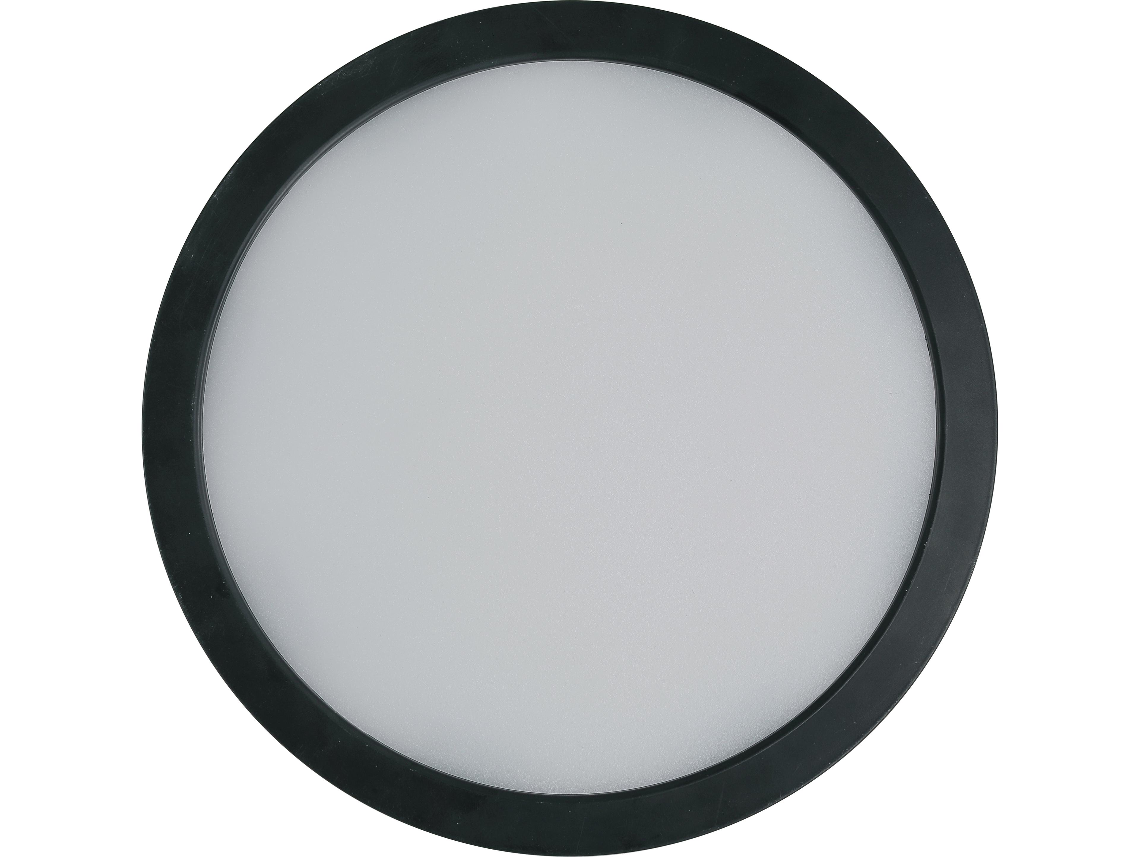 Craftmade Slim Line Ii 1-Light Black Round Flush Mount