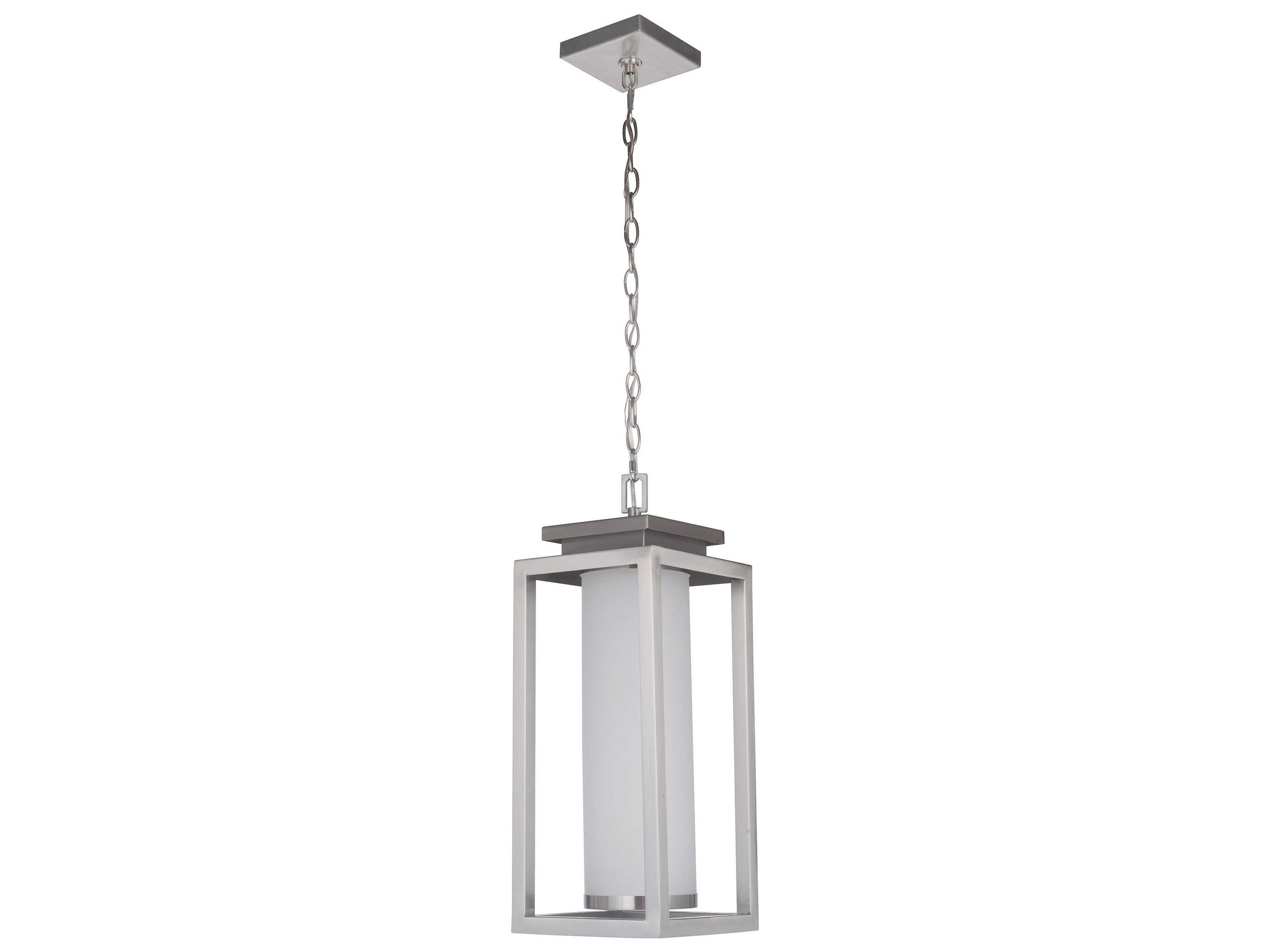 Craftmade Vailridge 1-Light Stainless Steel Glass LED Geometric Mini Pendant