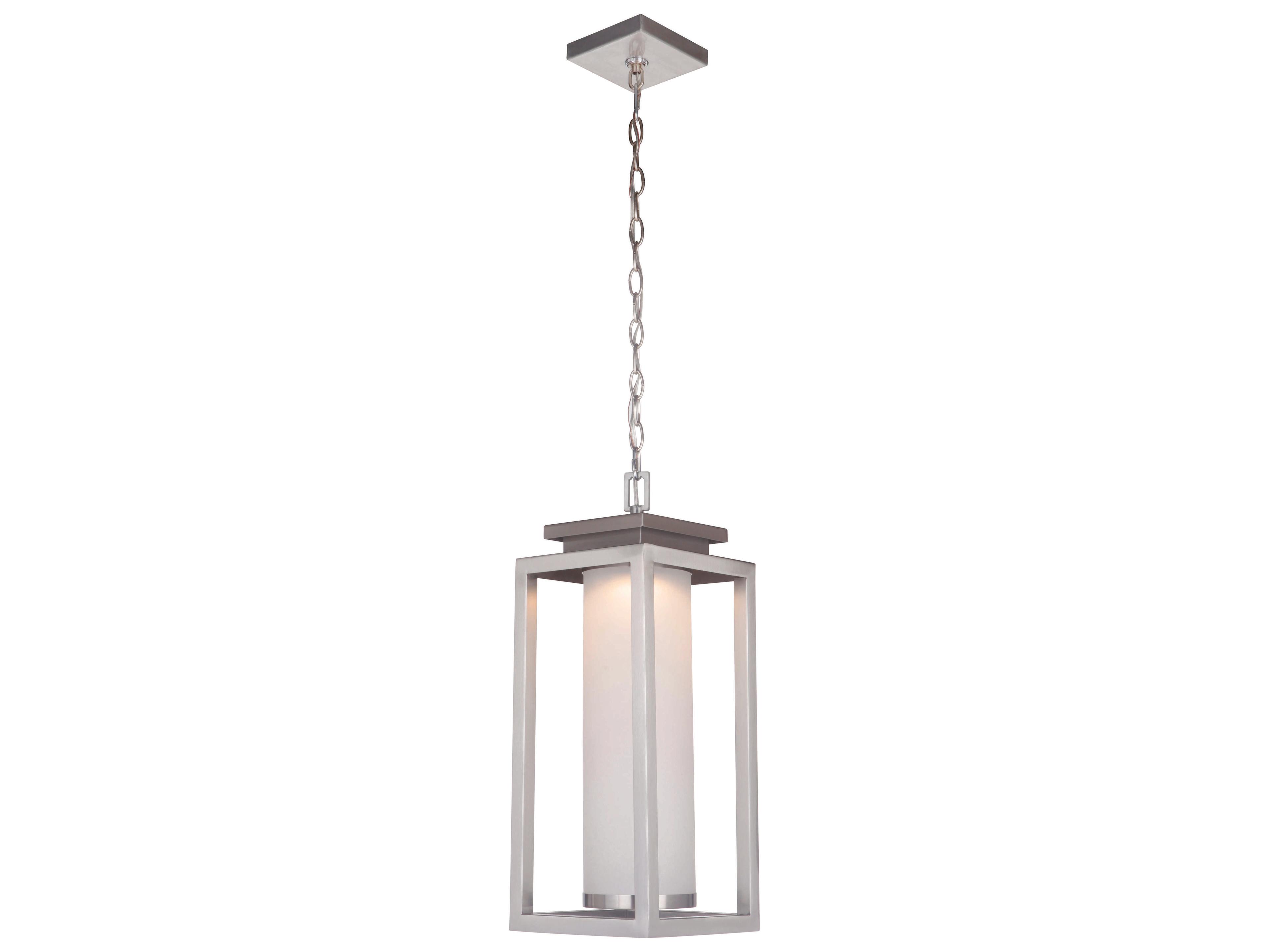 Craftmade Vailridge 1-Light Stainless Steel Glass LED Geometric Mini Pendant