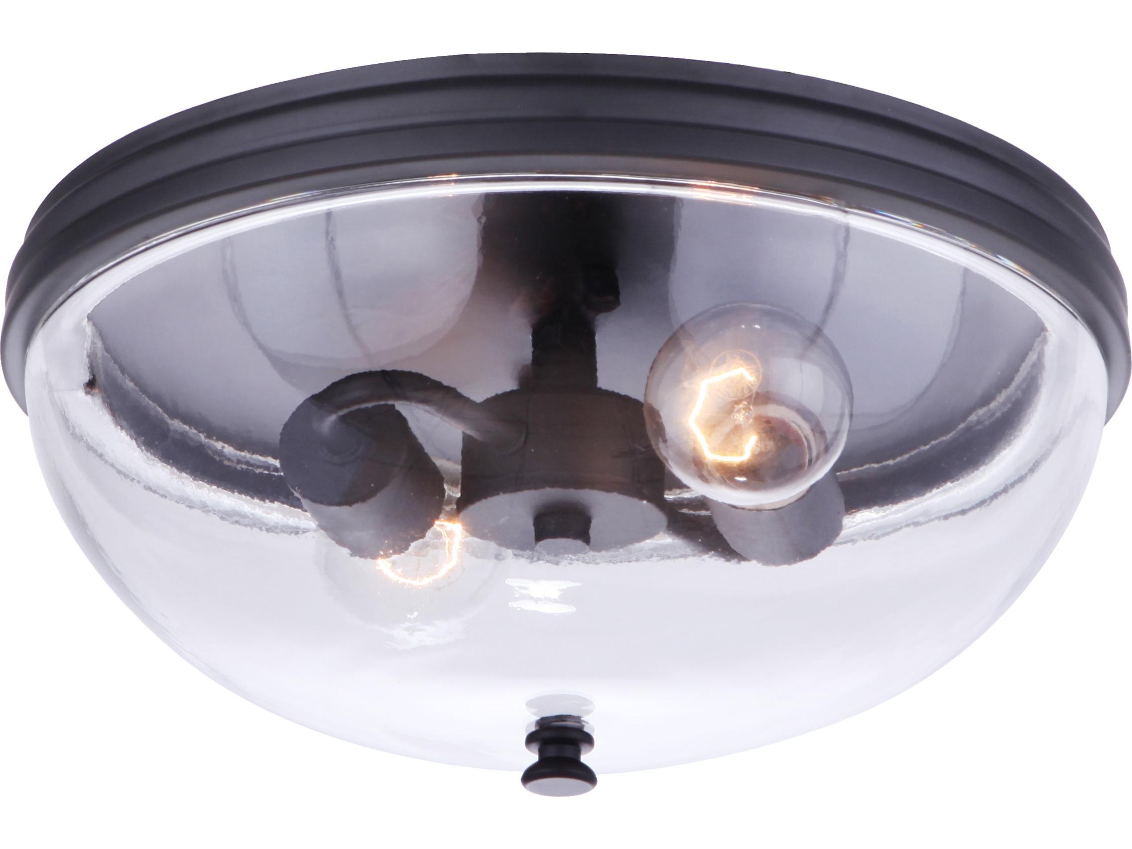 Craftmade Sivo 2-Light Midnight Black Glass Bowl Flush Mount