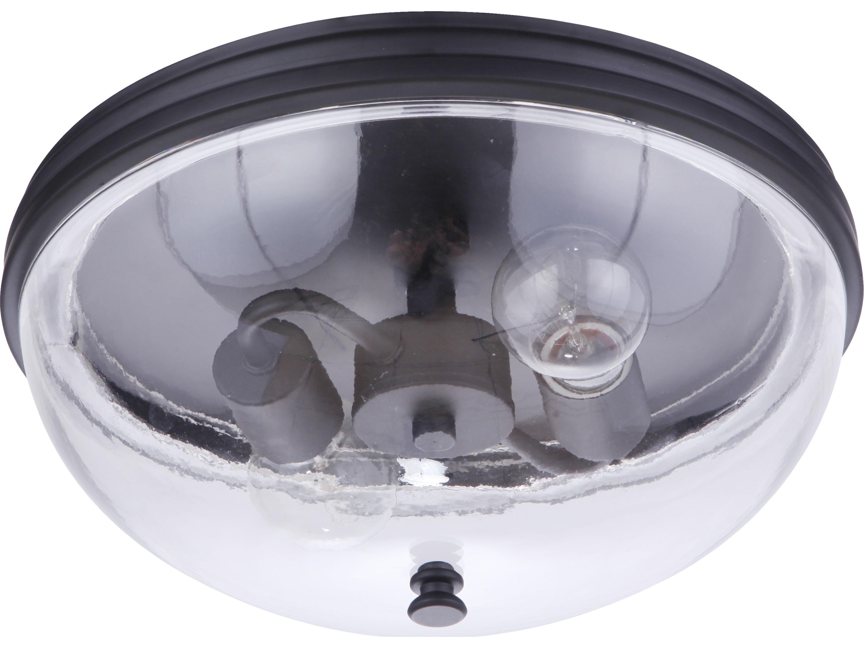 Craftmade Sivo 2-Light Midnight Black Glass Bowl Flush Mount