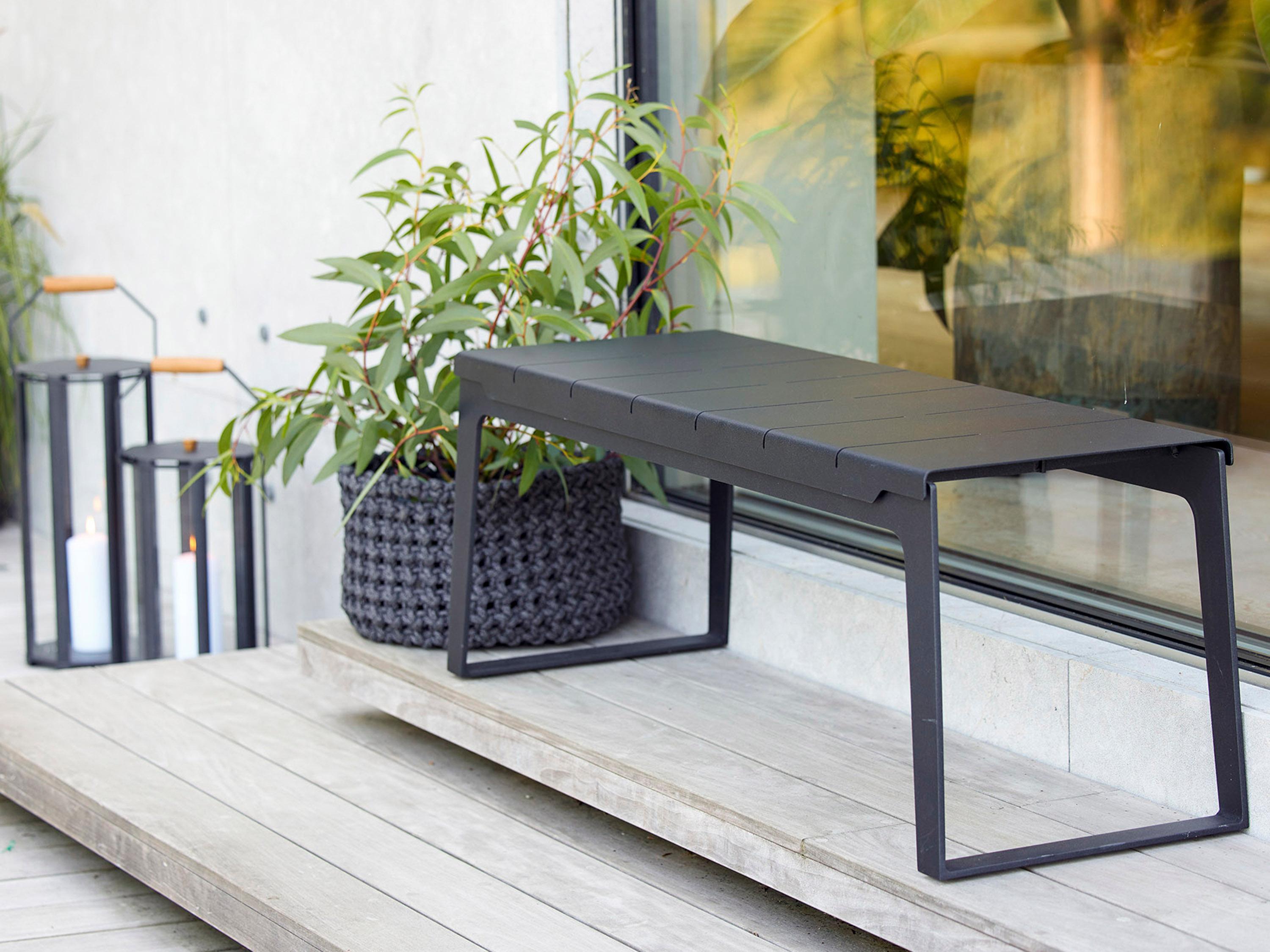 Cane Line Copenhagen Lava Grey Accent Bench