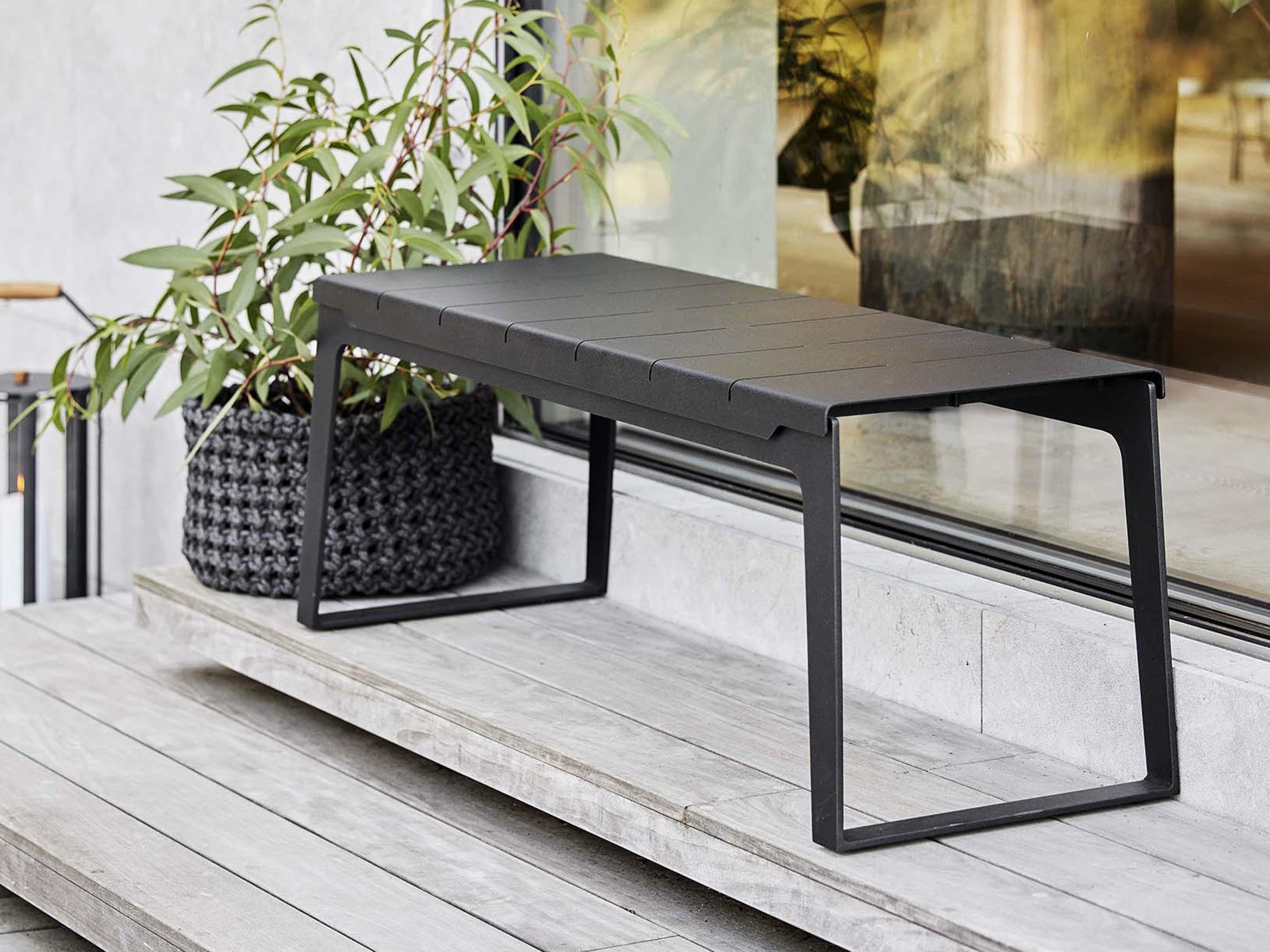 Cane Line Copenhagen Lava Grey Accent Bench