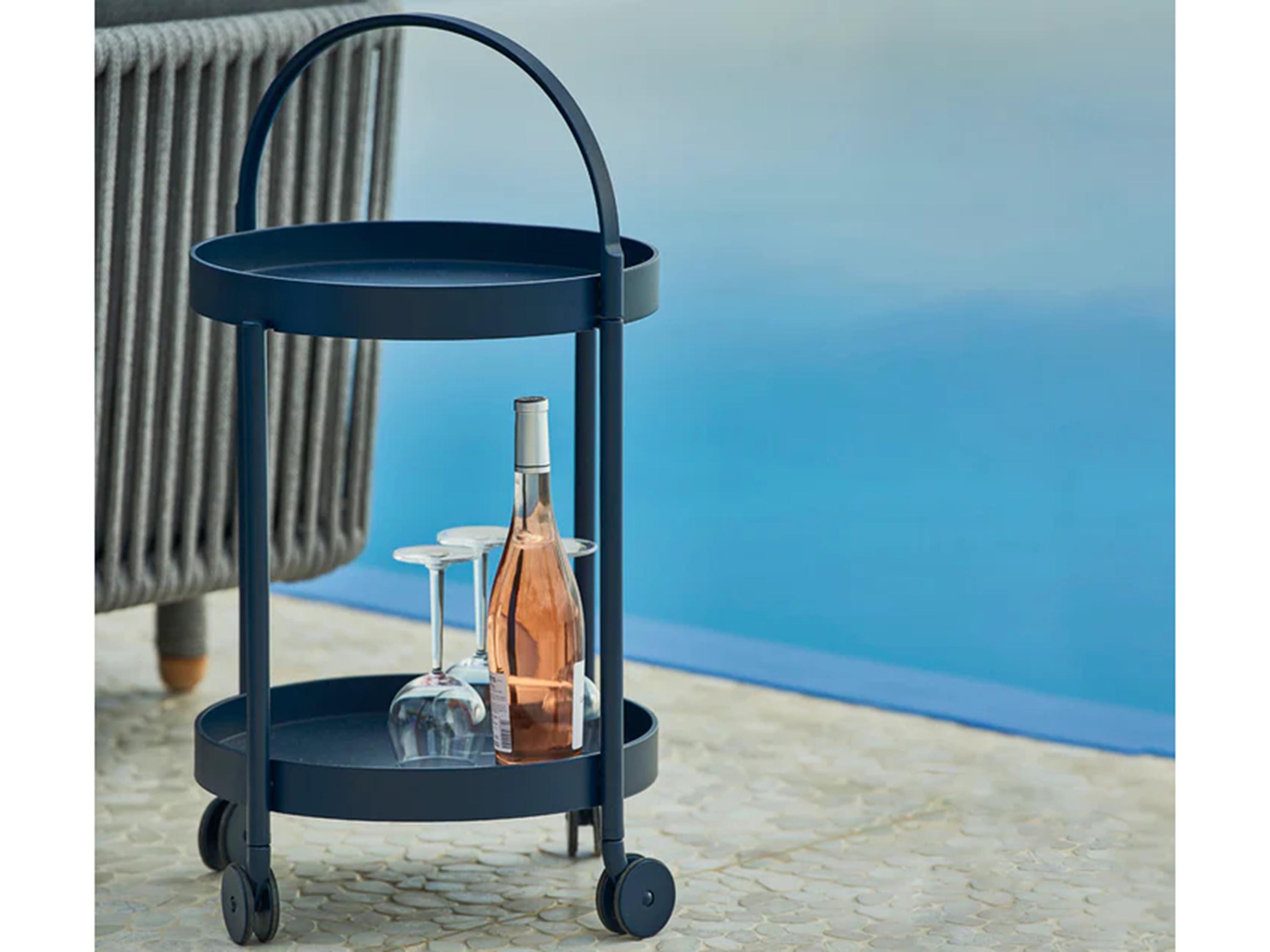 Cane Line Olle Lava Grey Trolley Bar Cart