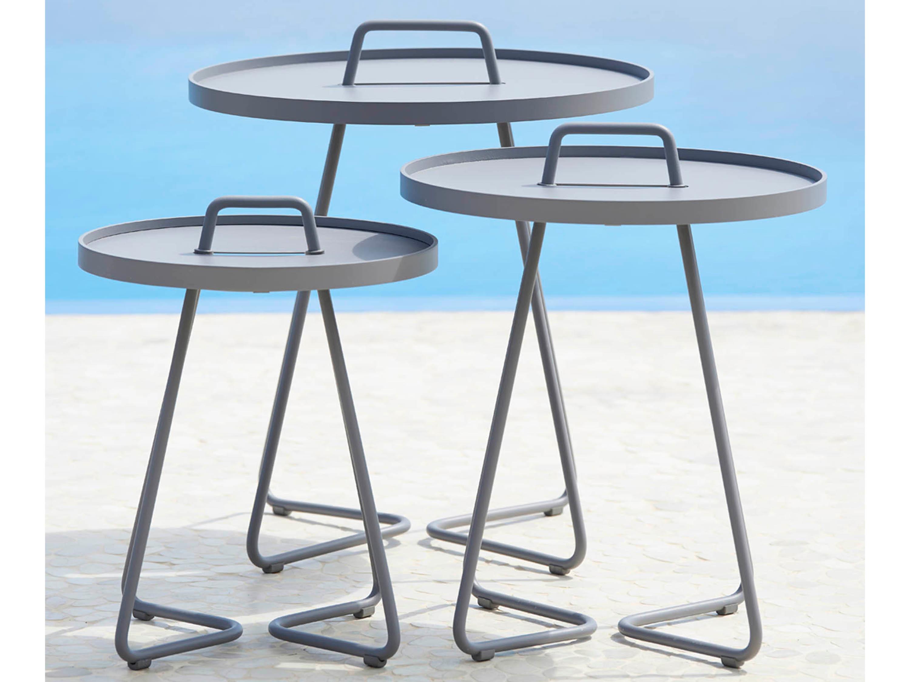 Cane Line On The Move Mini Round Metal End Table