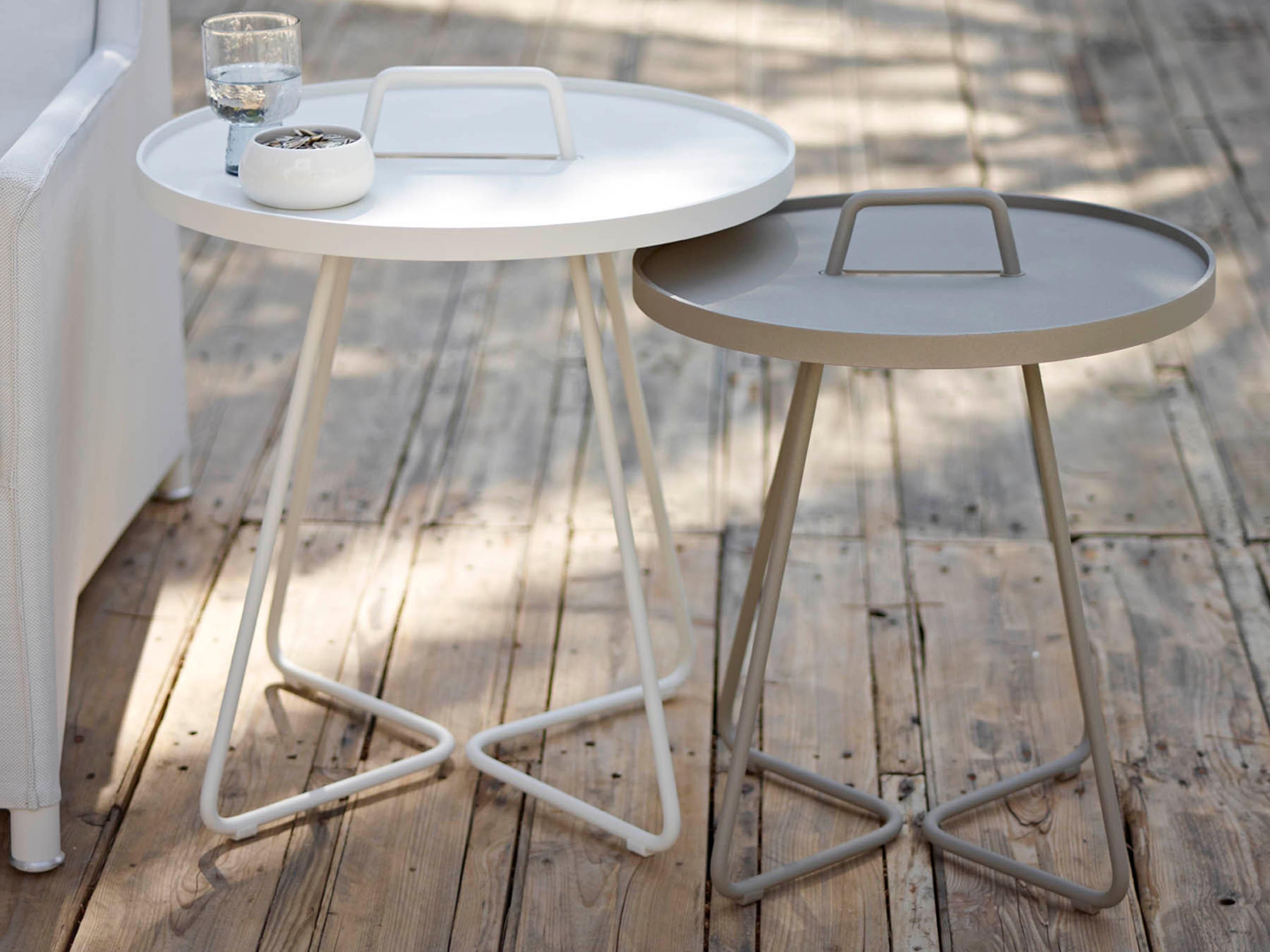 Cane Line On The Move Mini Round Metal End Table