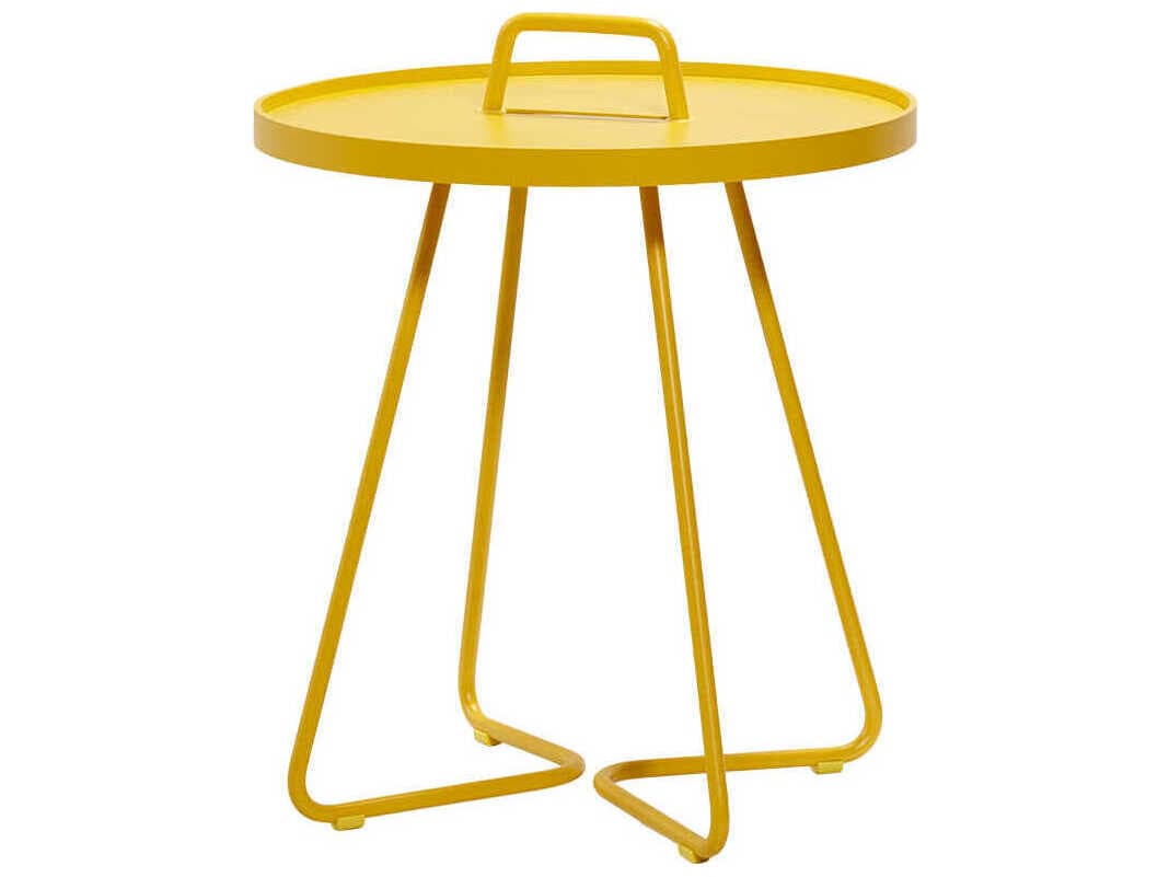 Cane Line On The Move Small Round Metal End Table