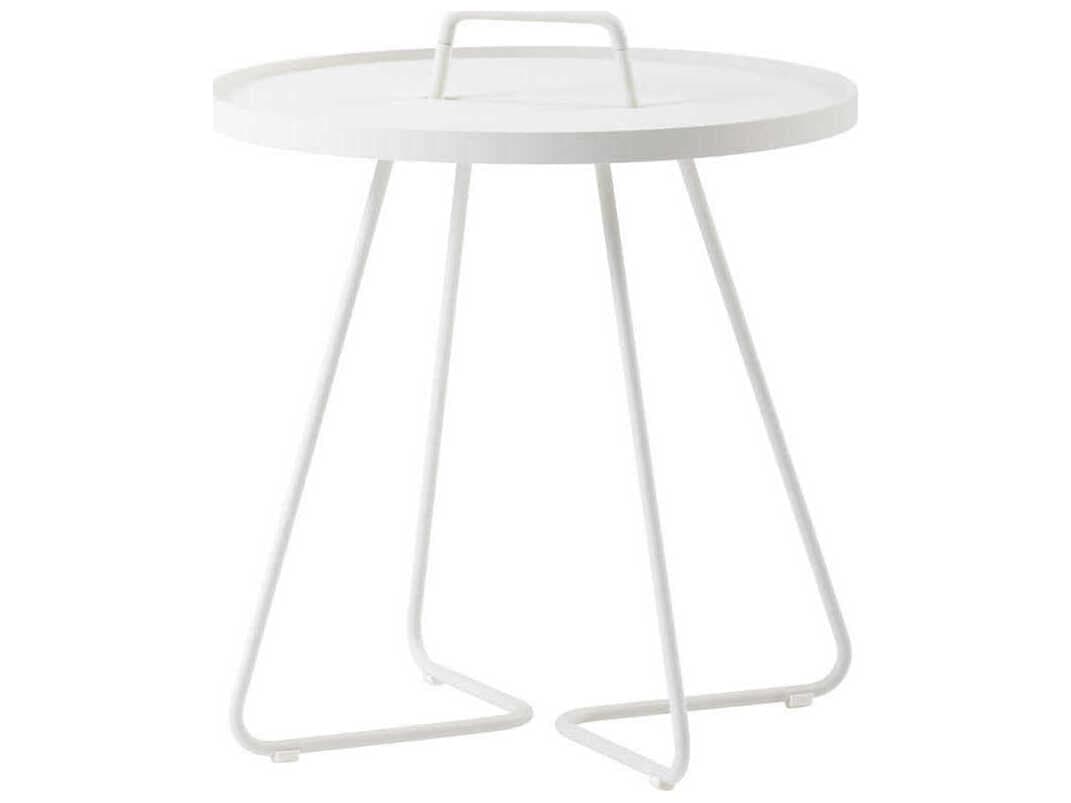 Cane Line On The Move Small Round Metal End Table