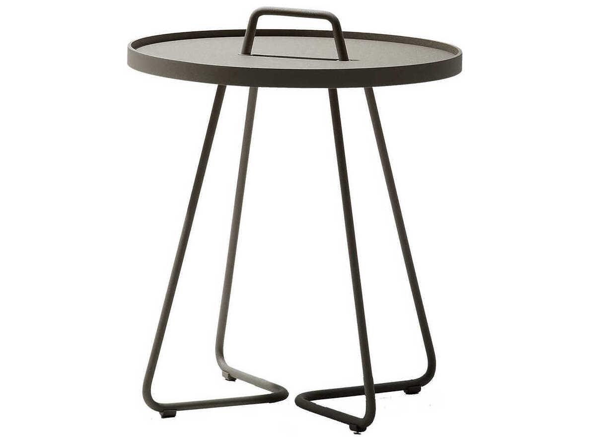 Cane Line On The Move Small Round Metal End Table