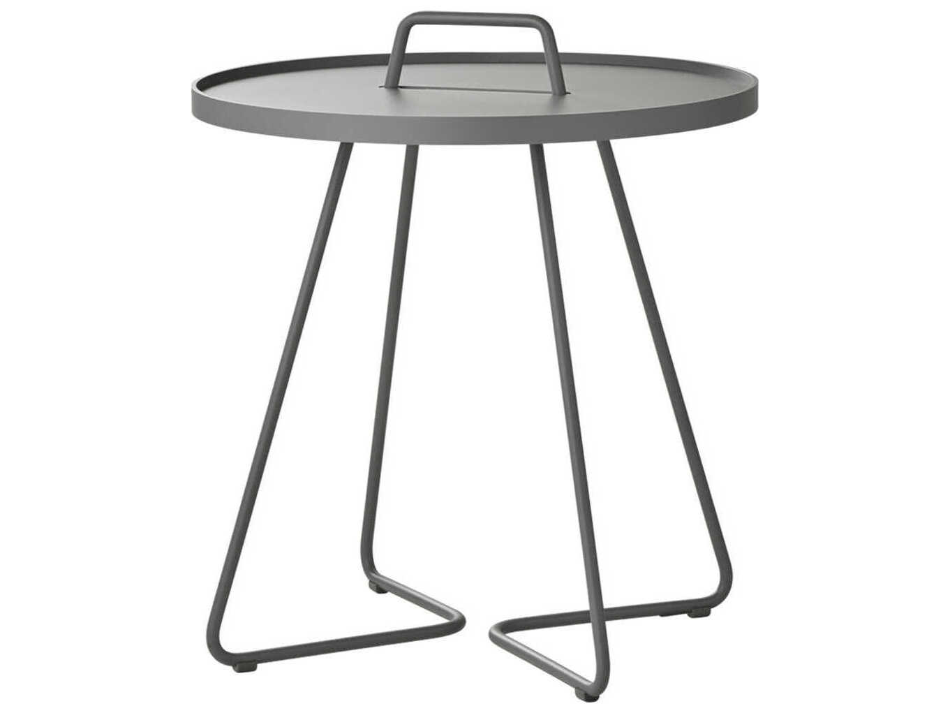 Cane Line On The Move Large Round Metal End Table