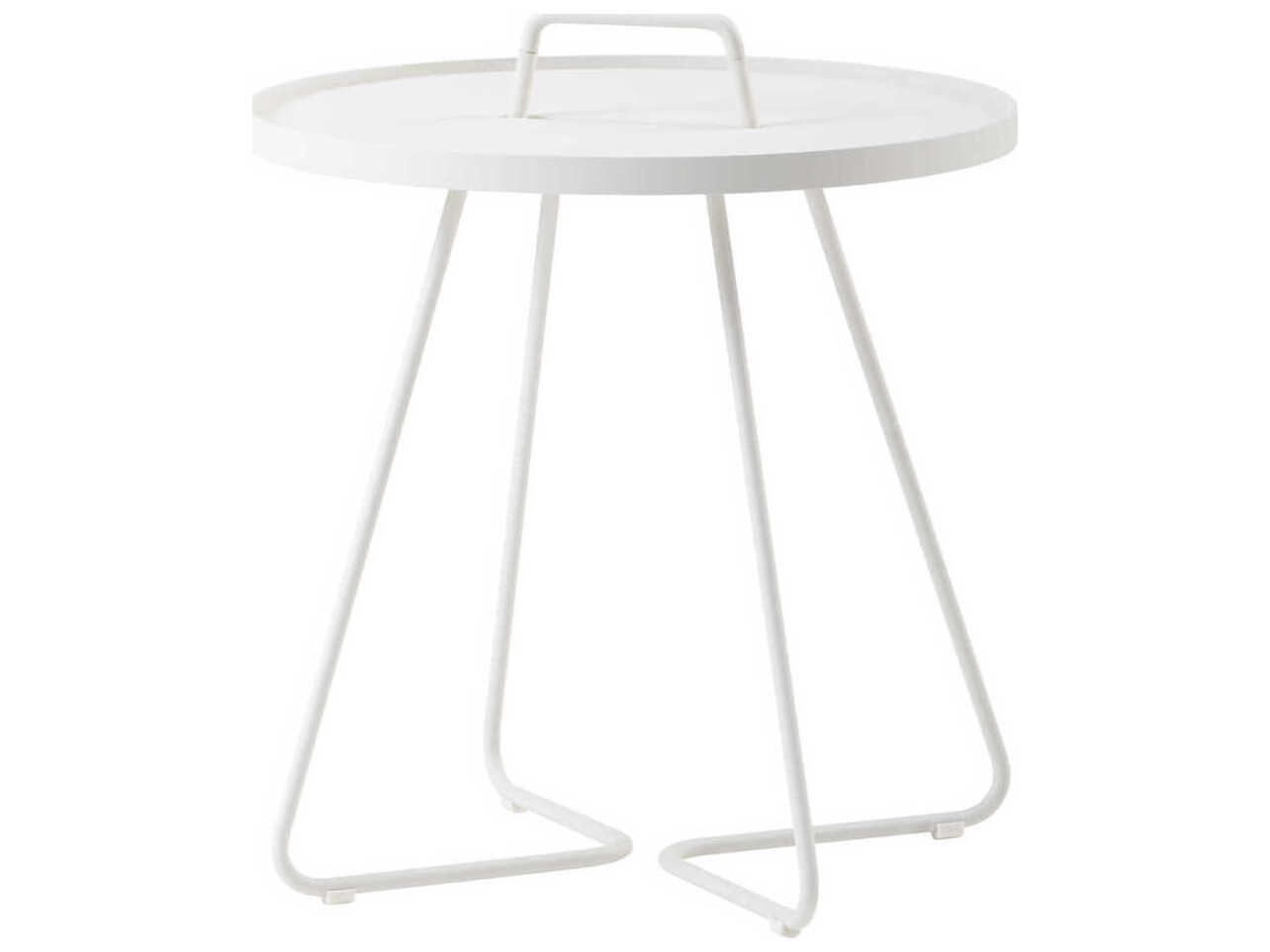 Cane Line On The Move Large Round Metal End Table