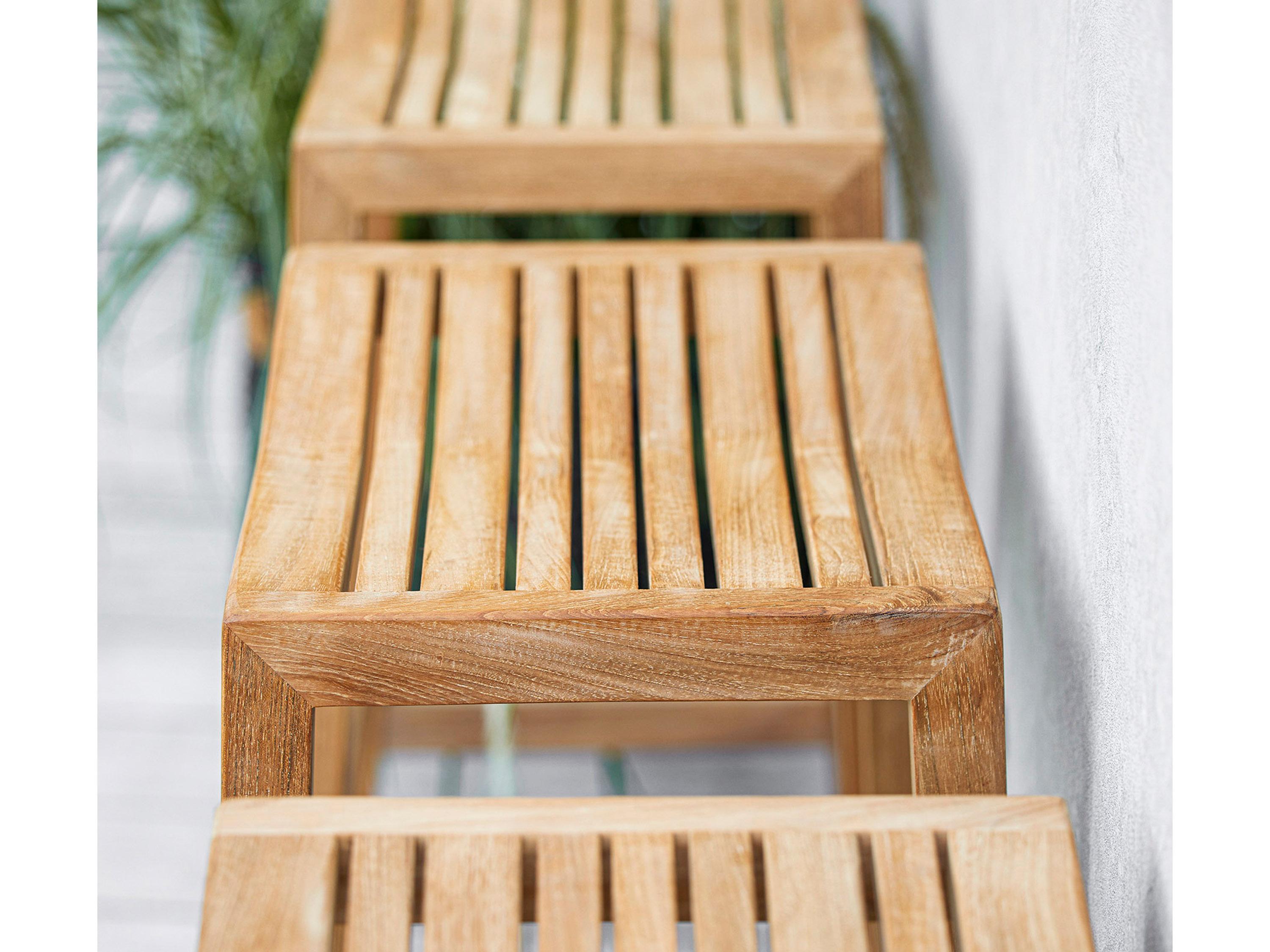 Cane Line Flip Teak Wood Bar Stool
