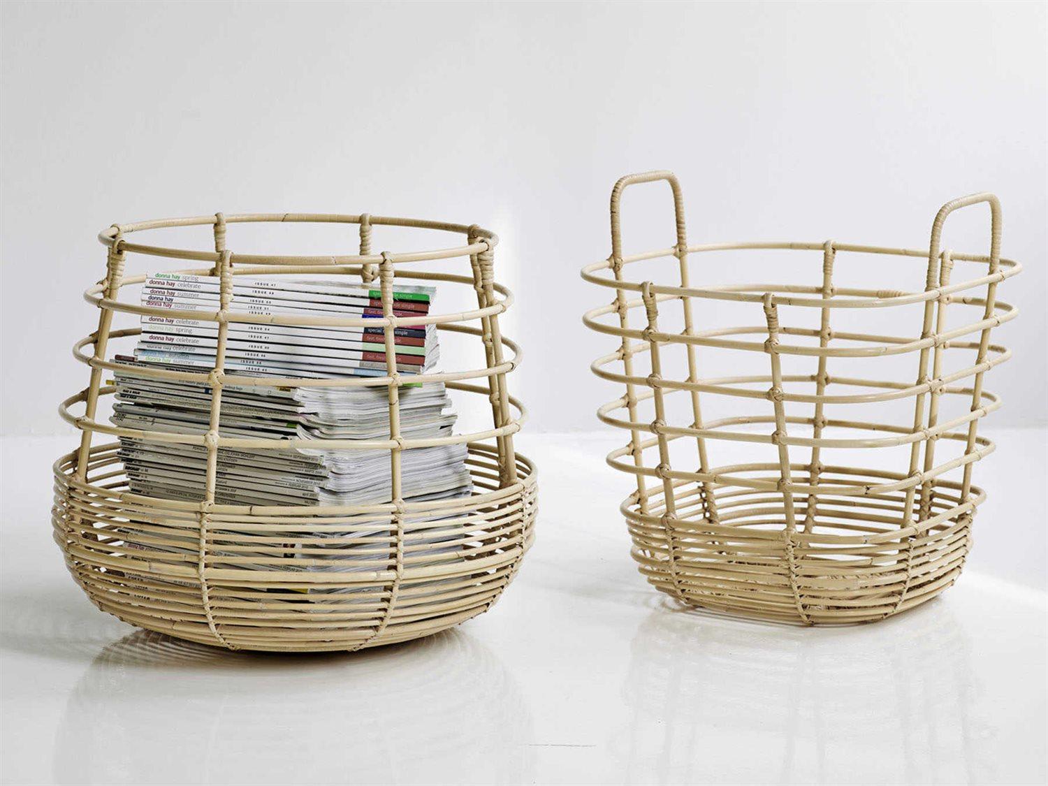 Cane Line Indoor Sweep Natural Storage Bin