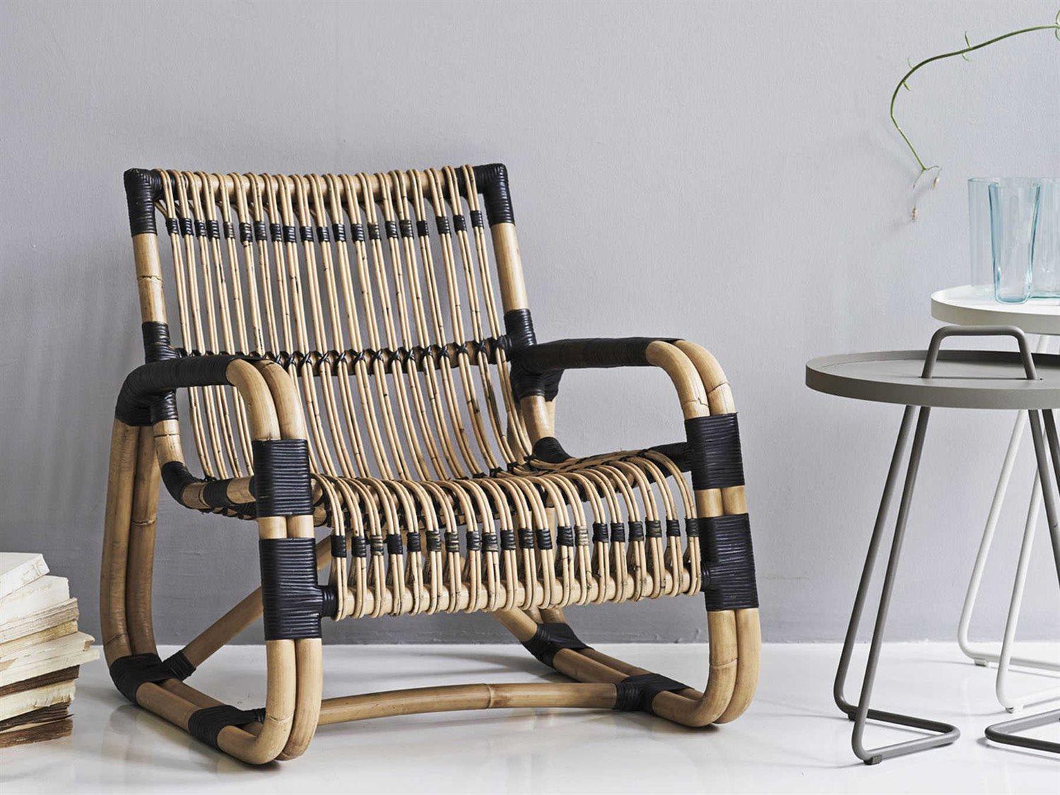 Cane Line Curve Black Accent Chair