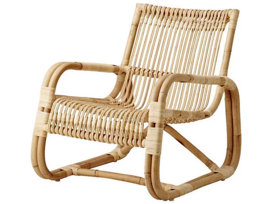 Cane Line Curve Tan Accent Chair