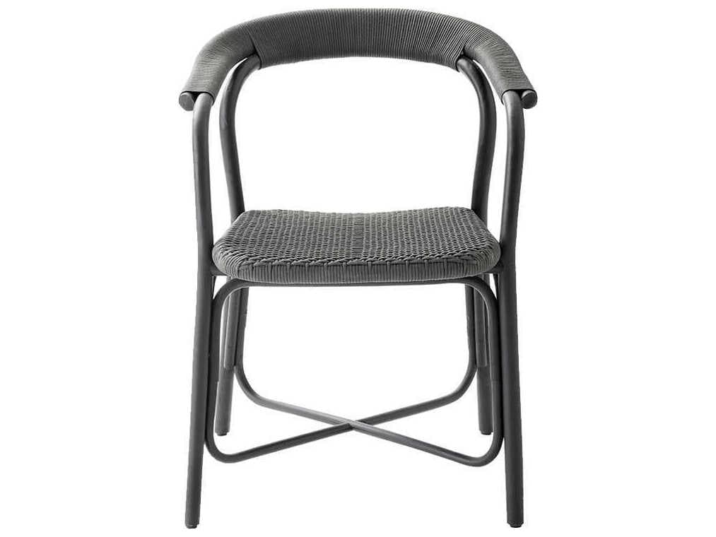 Cane Line Noble Rattan Black Arm Dining Chair