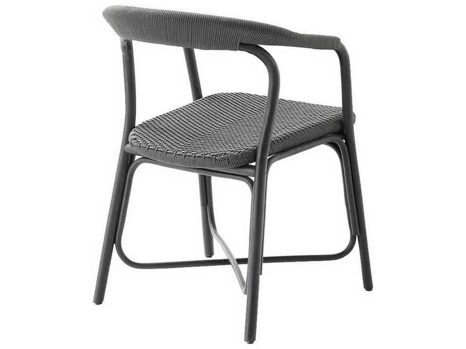 Cane Line Noble Rattan Black Arm Dining Chair