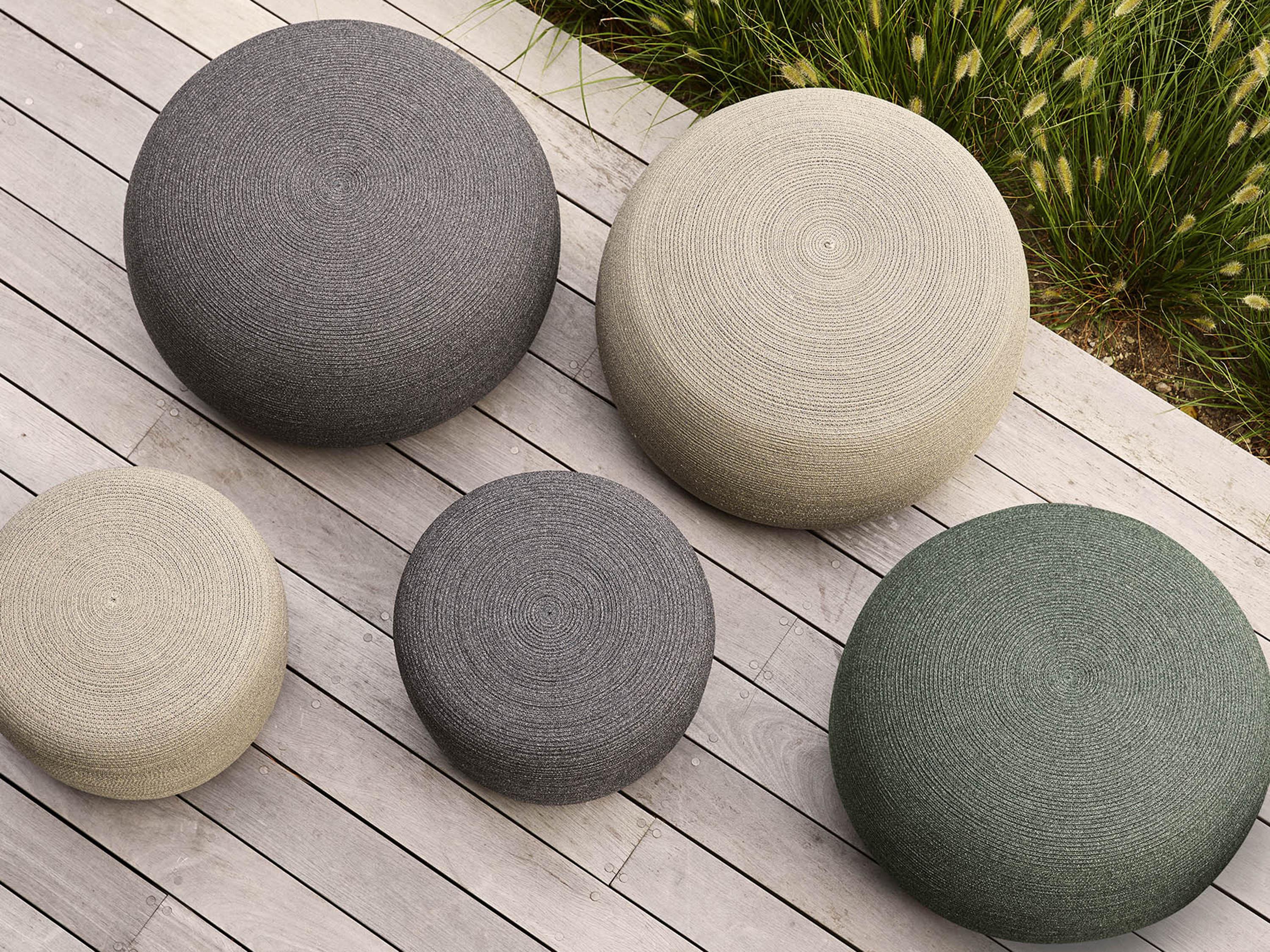 Cane Line Circle Large Footstool