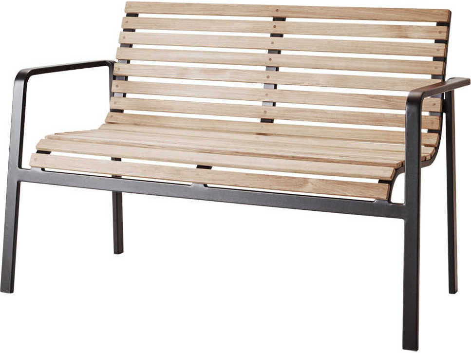 Cane Line Outdoor Parc Teak / Lava Grey Aluminum Bench