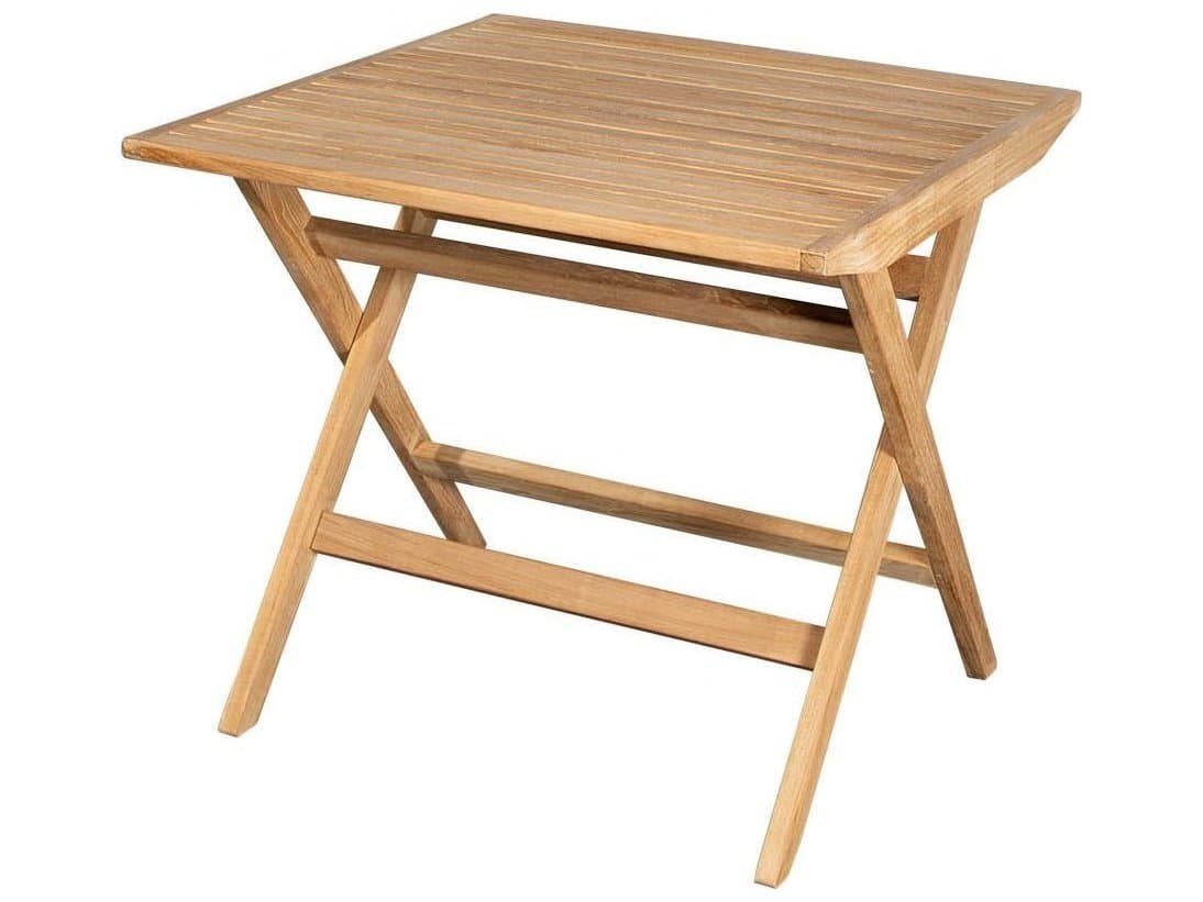 Cane Line Outdoor Flip Teak Small Square Folding Table