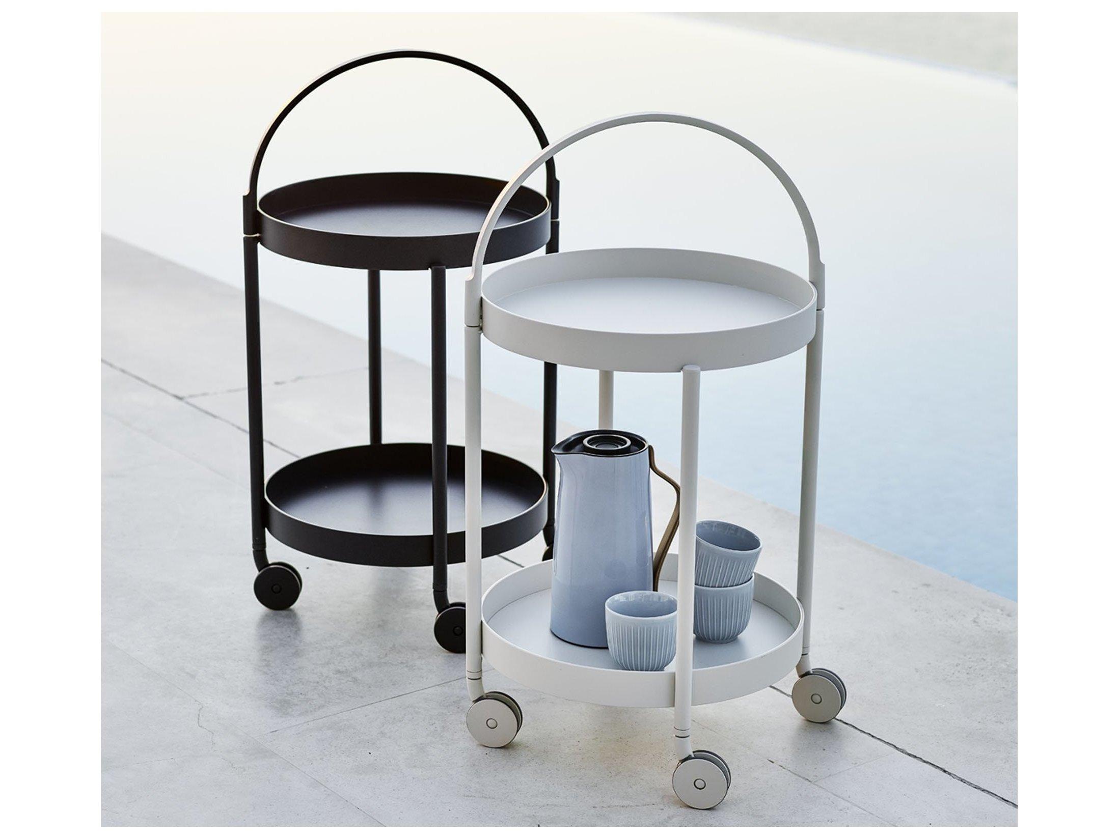 Cane Line Outdoor Roll Aluminum 17'' Round Trolley