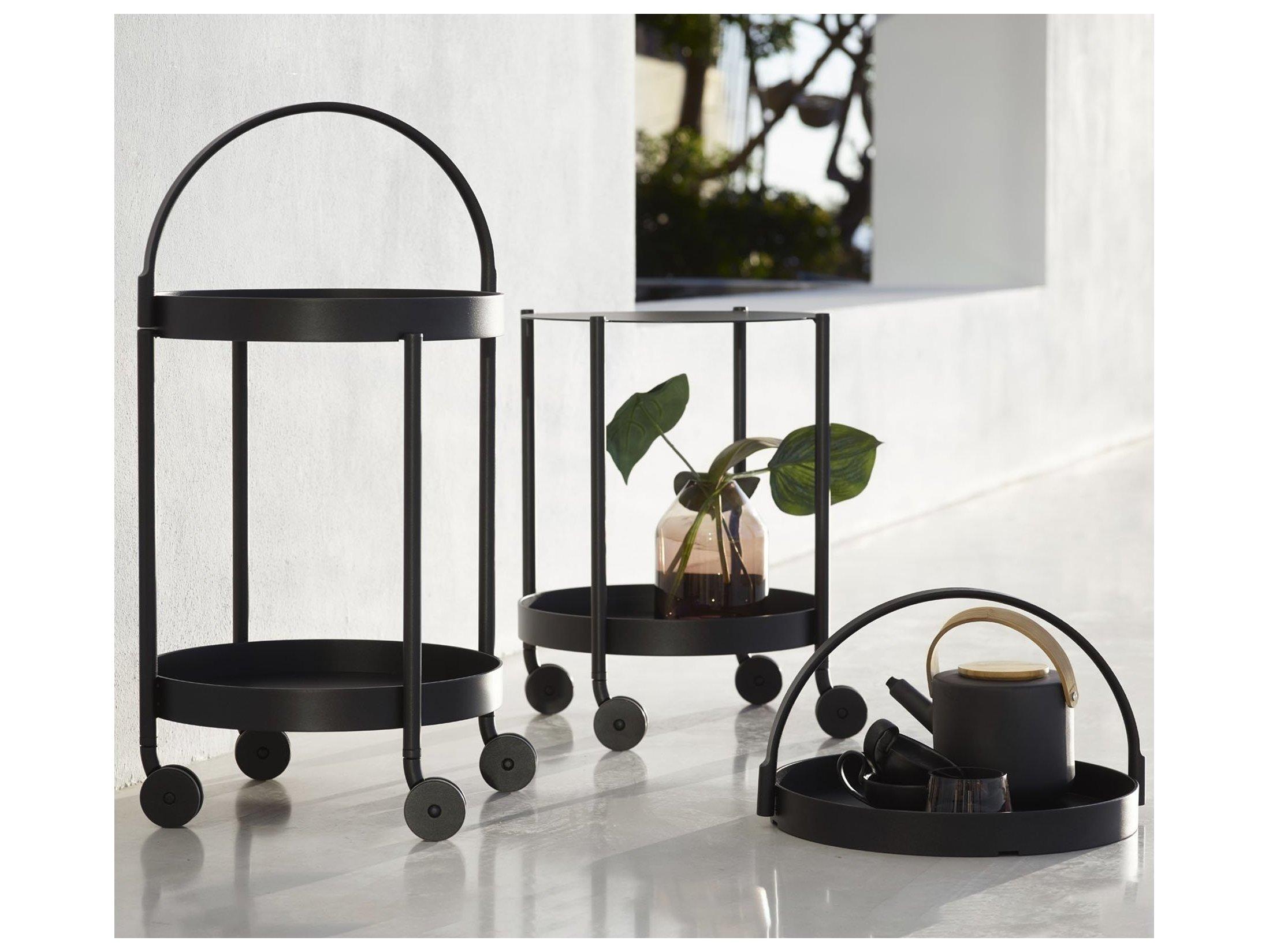 Cane Line Outdoor Roll Aluminum 17'' Round Trolley