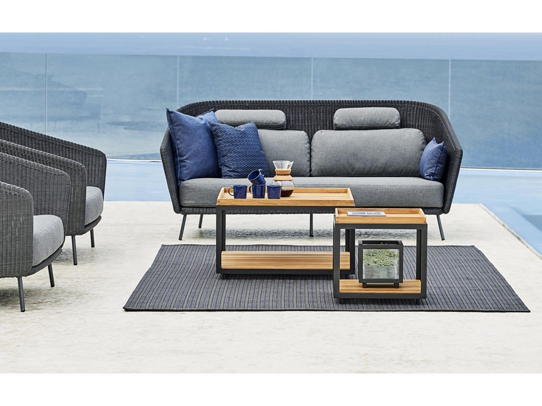 Cane Line Outdoor Level Aluminum Small Coffee Table Base