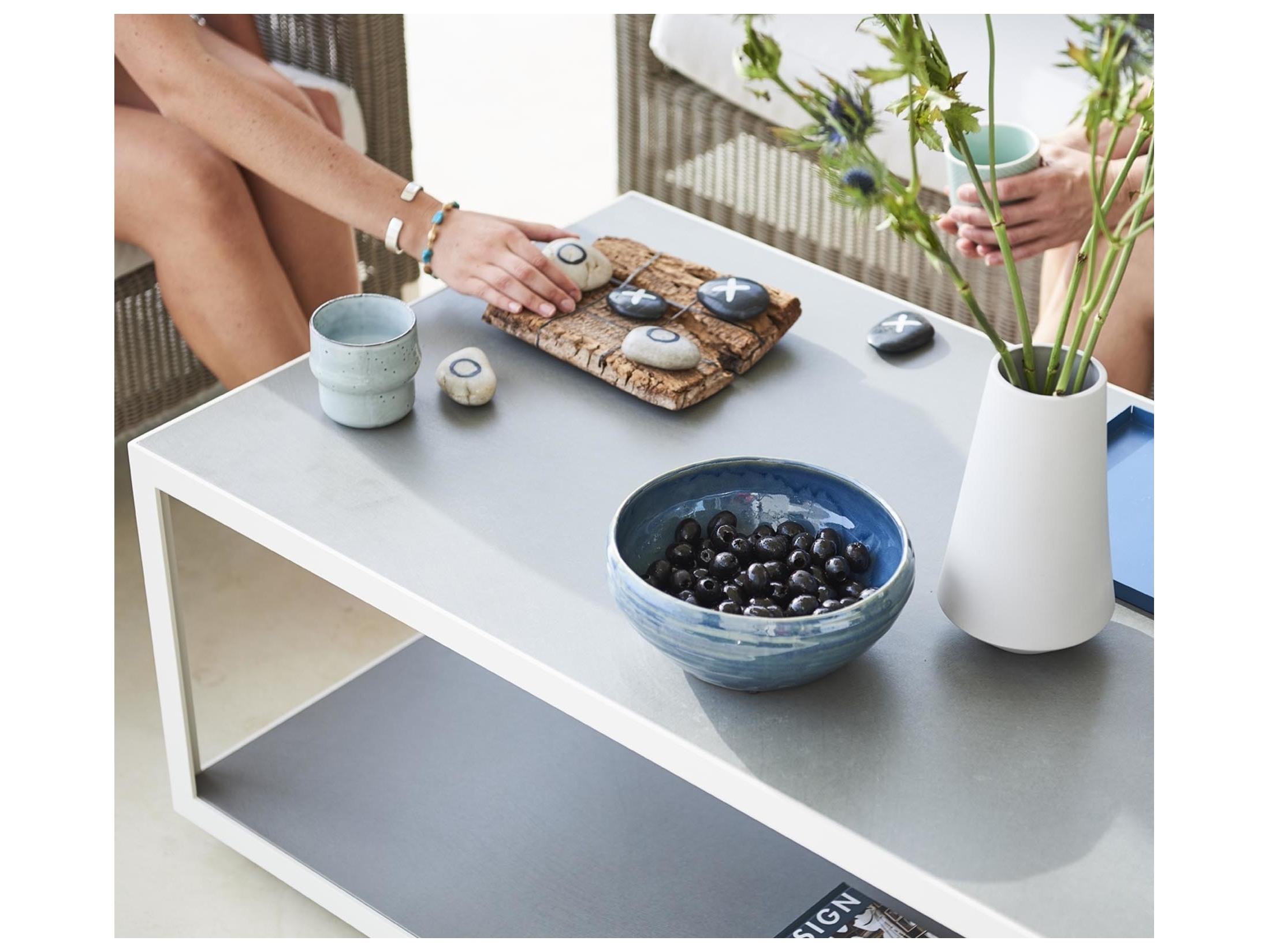 Cane Line Outdoor Level Aluminum Rectangular Coffee Table Base