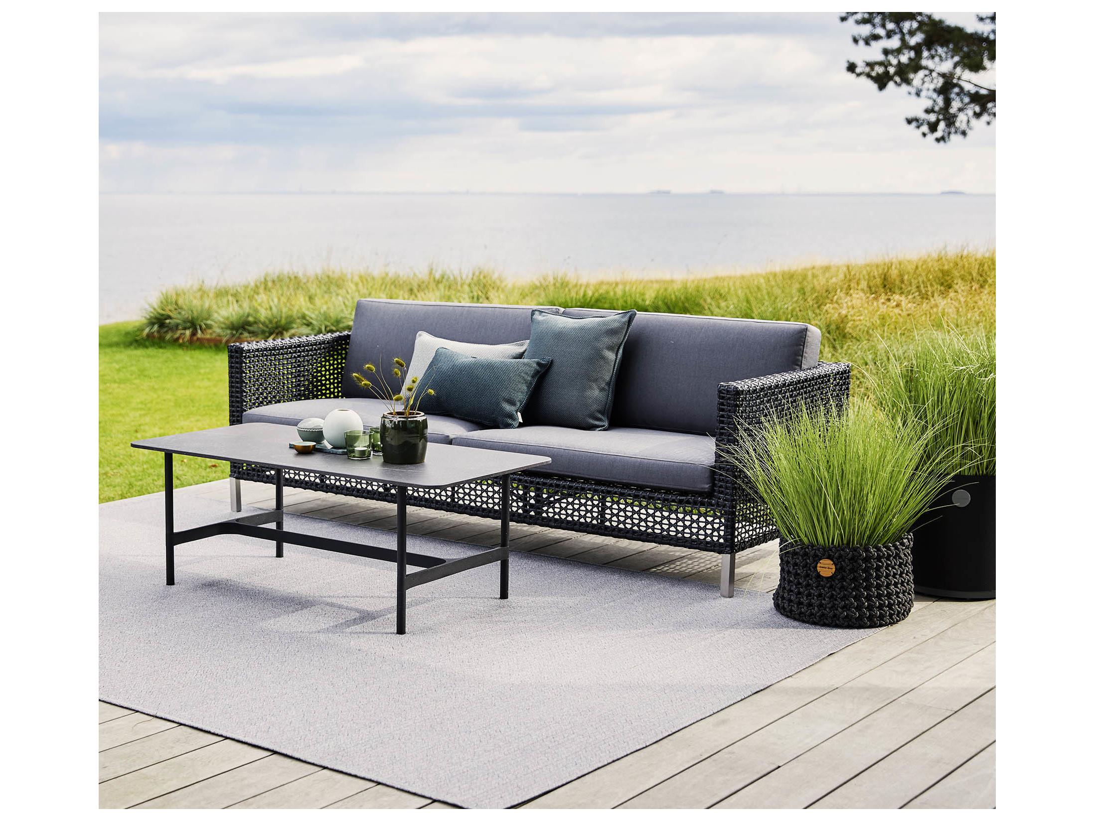 Cane Line Outdoor Twist Lava Grey Aluminum Coffee Table Base