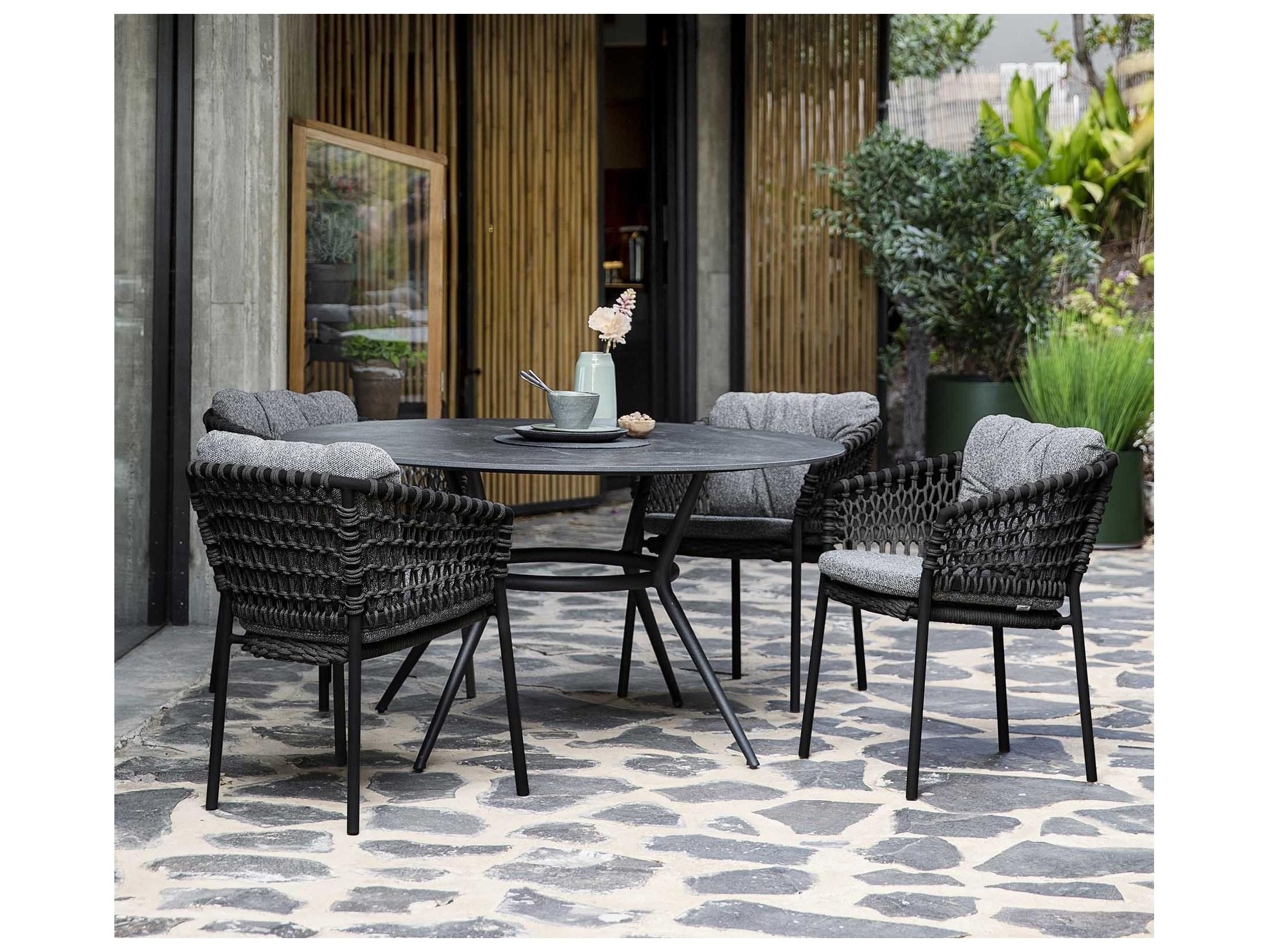 Cane Line Outdoor Joy Aluminum Round Dining Table Base