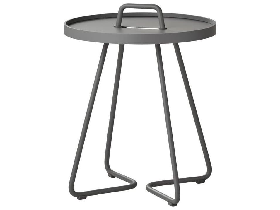 Cane Line Outdoor On-the-move Aluminum X-Small Round End Table