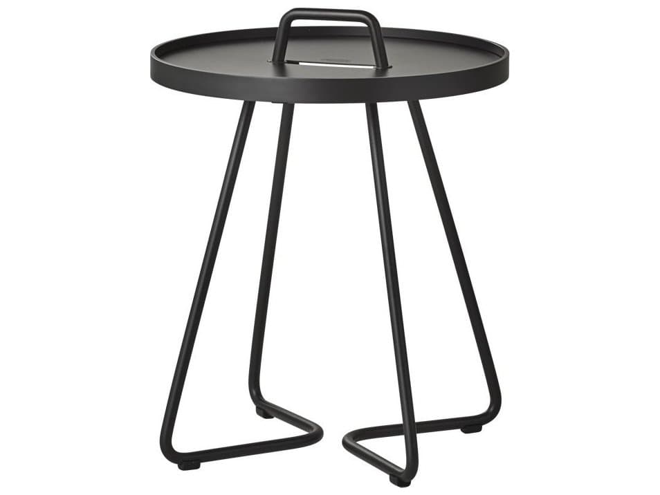 Cane Line Outdoor On-the-move Aluminum X-Small Round End Table