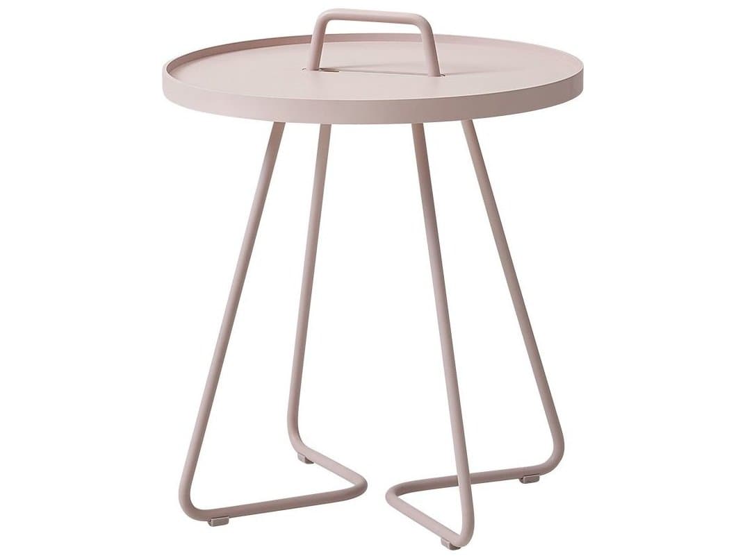 Cane Line Outdoor On-the-move Aluminum Small Round End Table