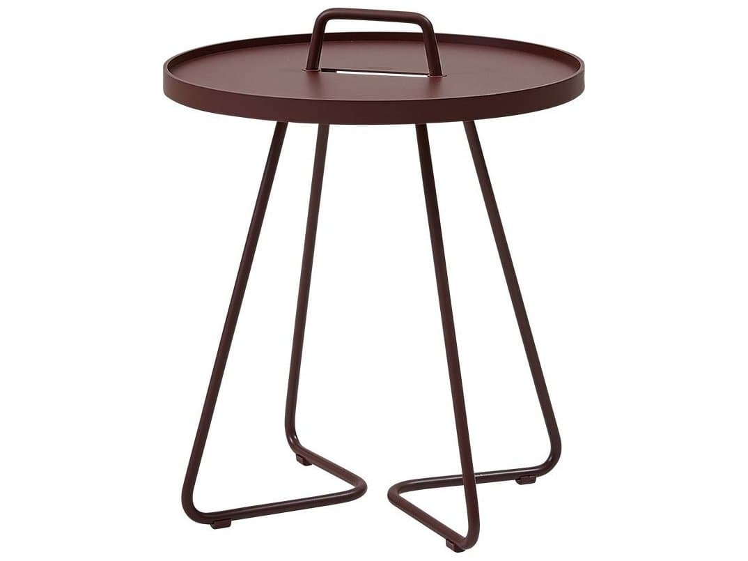 Cane Line Outdoor On-the-move Aluminum Small Round End Table