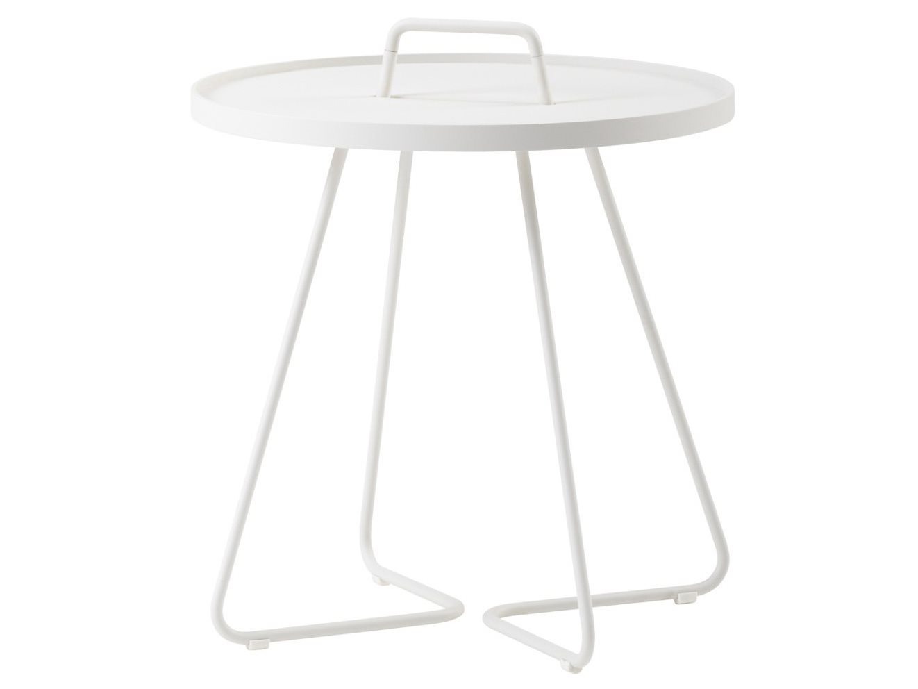 Cane Line Outdoor On-the-move Aluminum Large Round End Table