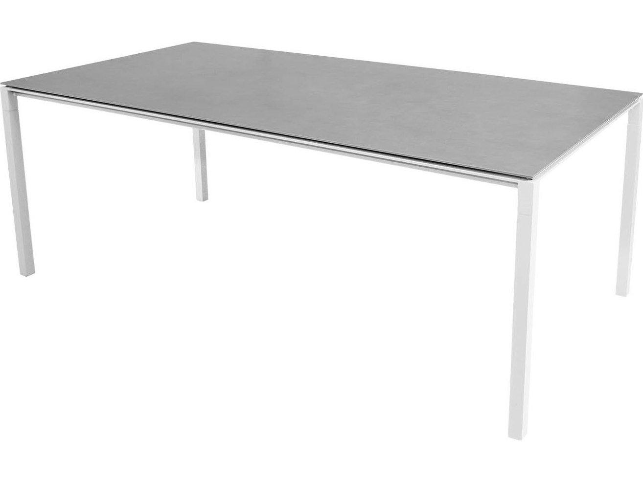 Cane Line Outdoor Pure Aluminum Rectangular Dining Table Base