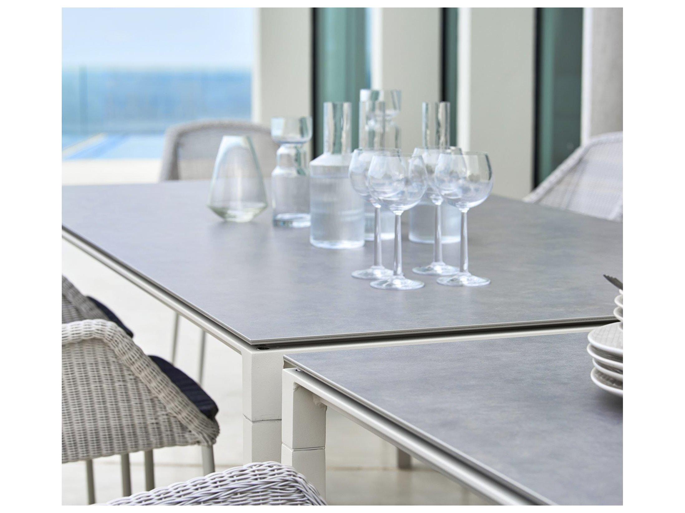 Cane Line Outdoor Pure Aluminum Square Dining Table Base