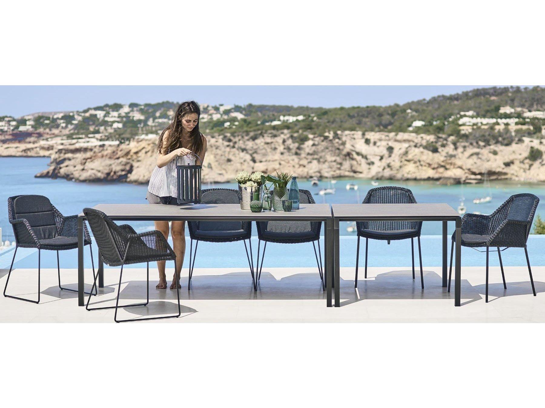 Cane Line Outdoor Pure Aluminum Square Dining Table Base