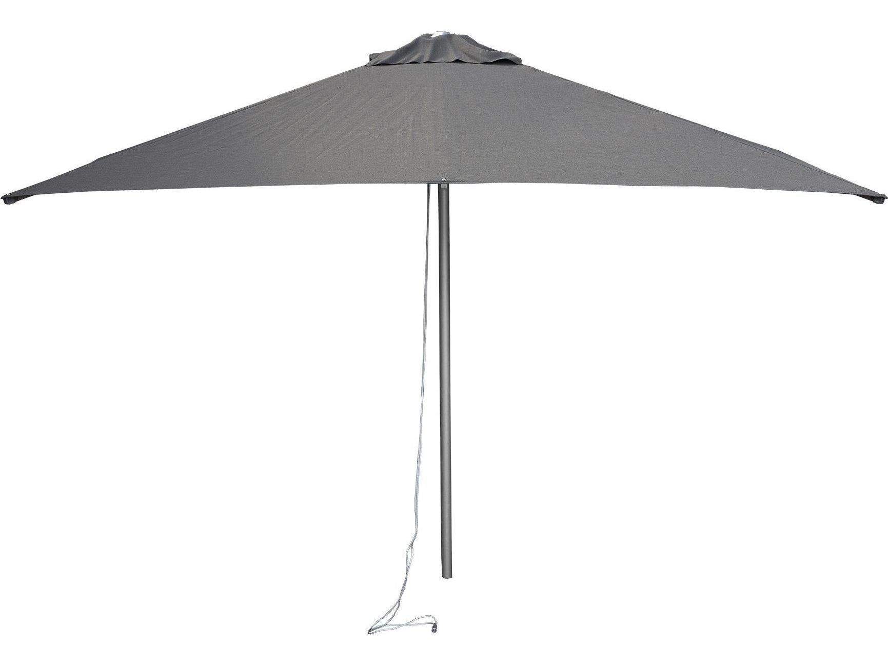 Cane Line Outdoor Harbour Parasol Aluminum 9.8 Foot Round Umbrella with Pulley System