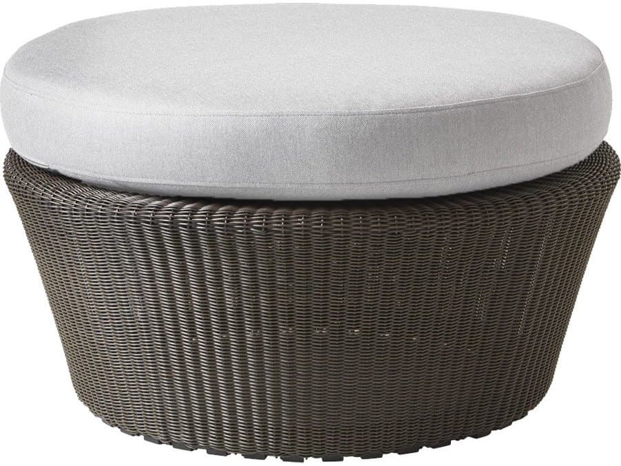 Cane Line Outdoor Kingston Wicker Large Footstool