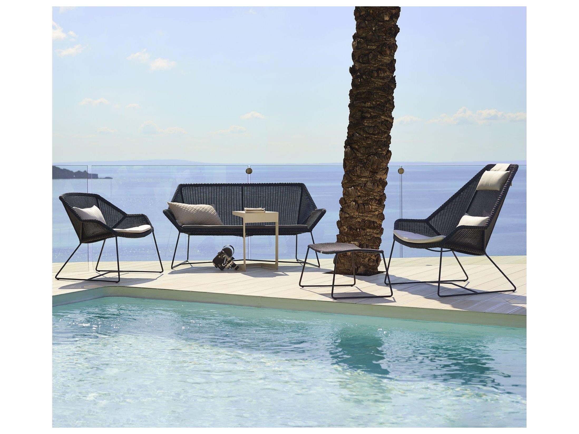 Cane Line Outdoor Breeze Aluminum Wicker Footstool