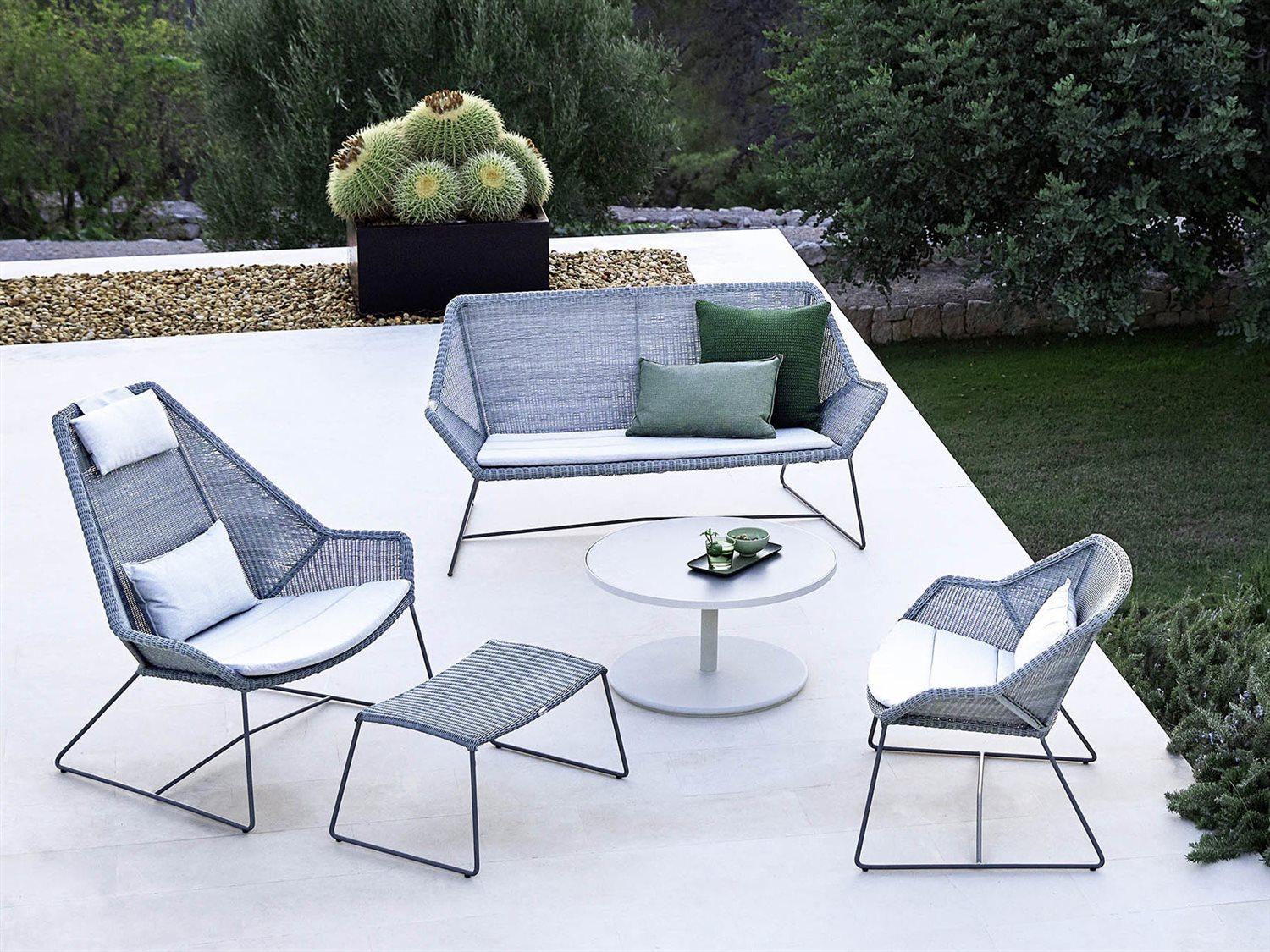 Cane Line Outdoor Breeze Aluminum Wicker Footstool