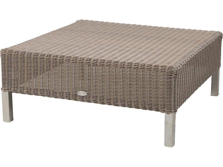 Cane Line Outdoor Connect Taupe Wicker Ottoman