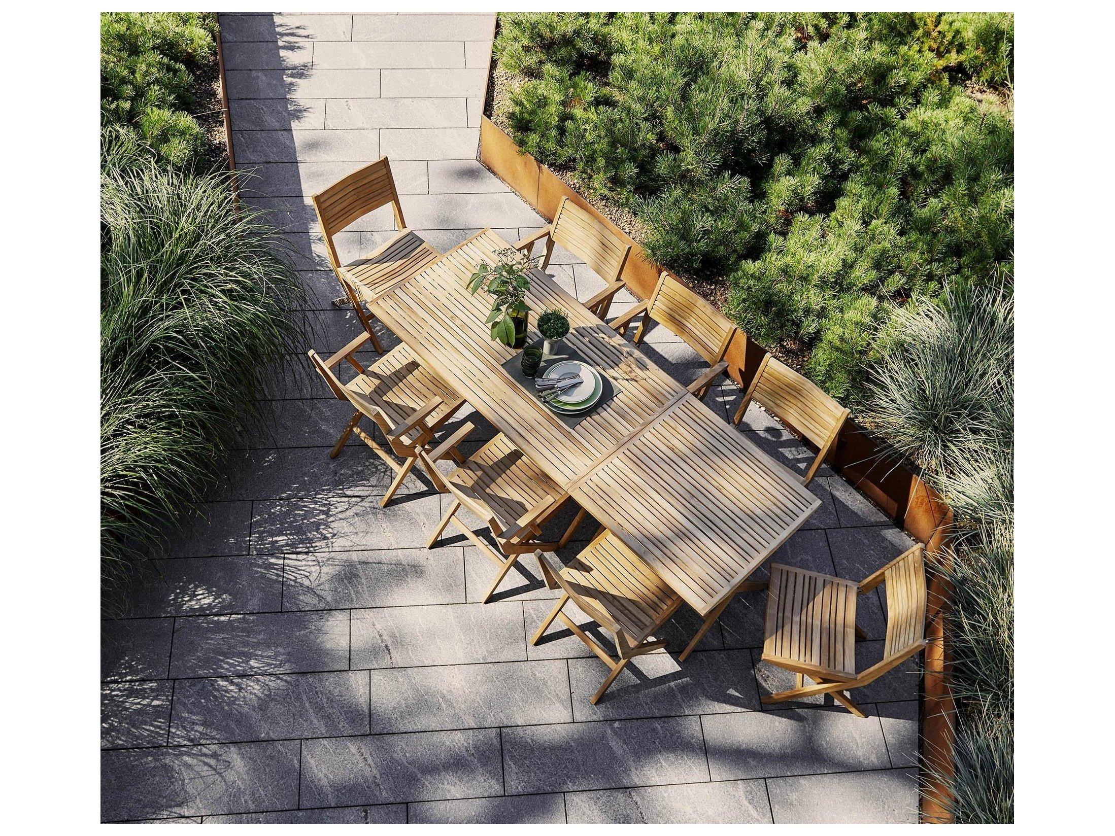 Cane Line Outdoor Flip Teak Folding Arm Chair