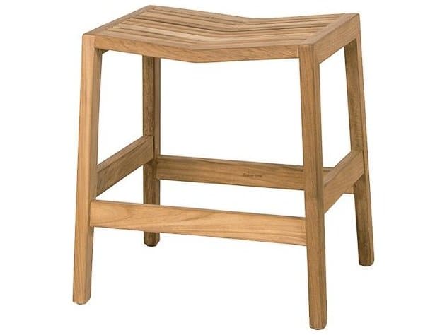 Cane Line Outdoor Flip Teak Stackable Stool