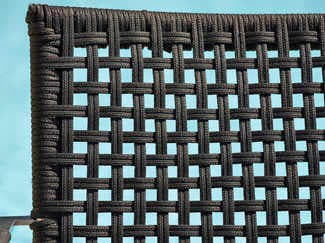 Cane Line Outdoor Straw Anthracite Stainless Steel Rope Strap Stackable Lounge Chair