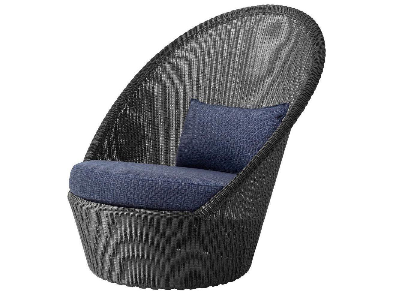 Cane Line Outdoor Kingston Wicker Sun Lounge Chair with Wheels