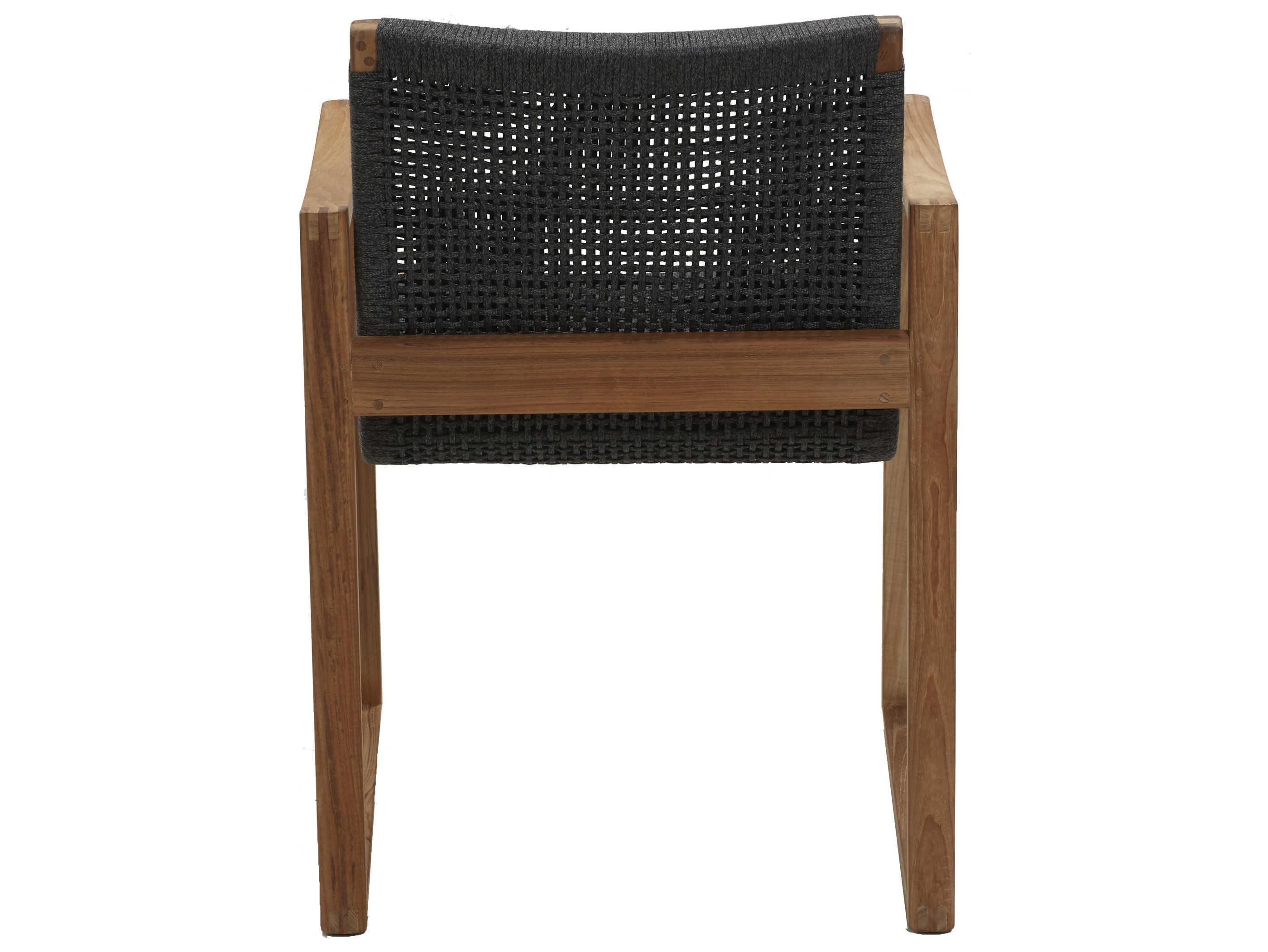 Cane Line Outdoor Endless Teak / Dark Grey Soft Rope Dining Arm Chair