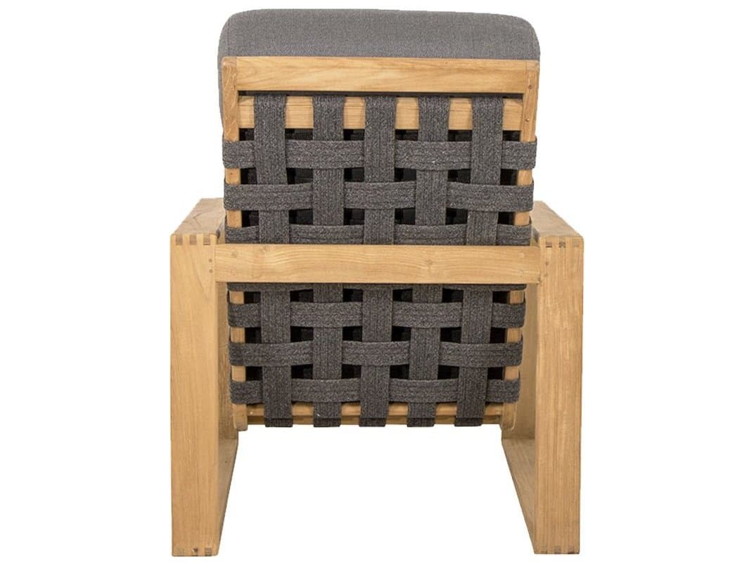 Cane Line Outdoor Endless Teak/Dark Grey Soft Rope Highback Lounge Chair